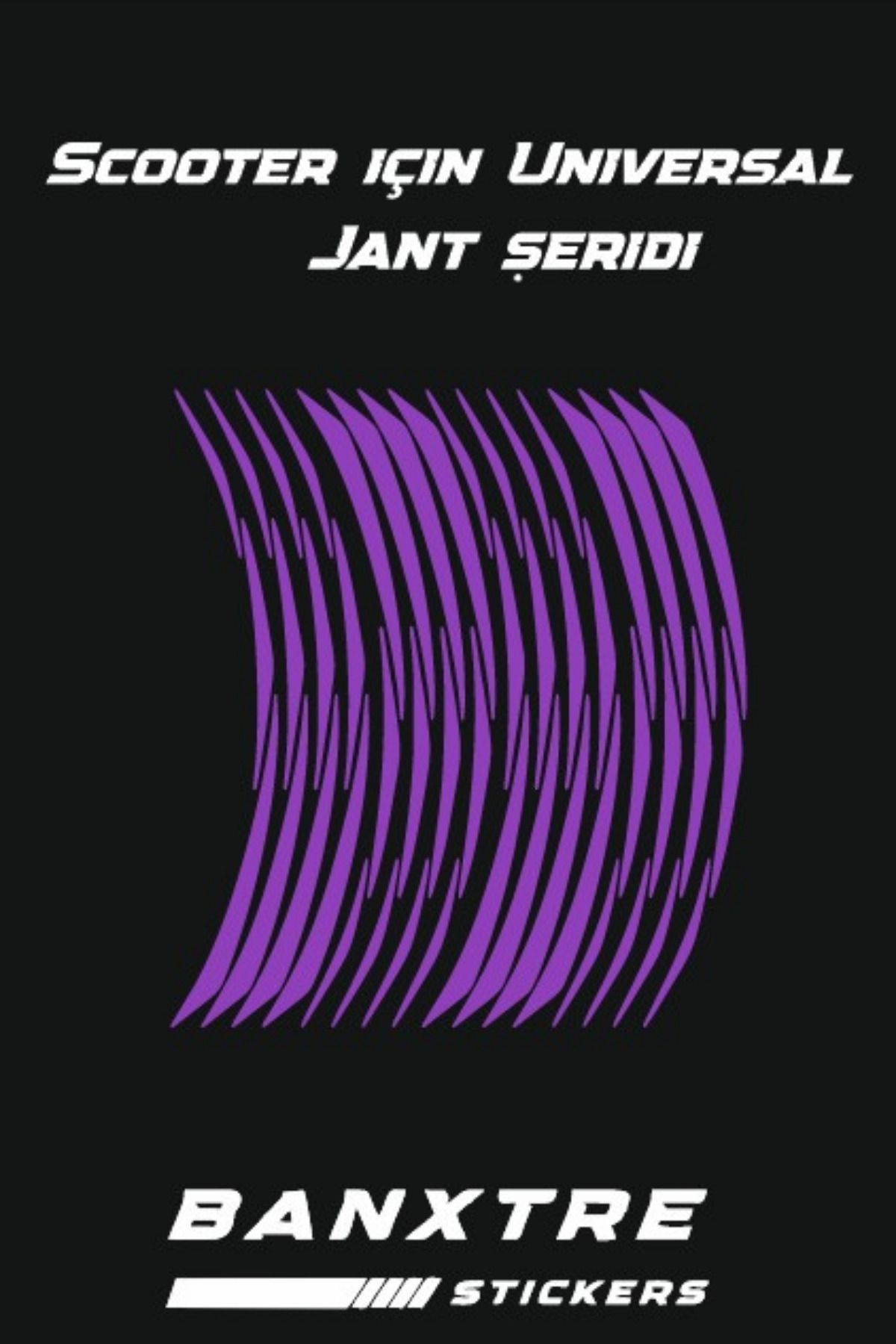 Scooter Jantı için Universal Tüm Scooterlara Uyumlu Jant Şeridi Sticker Seti
