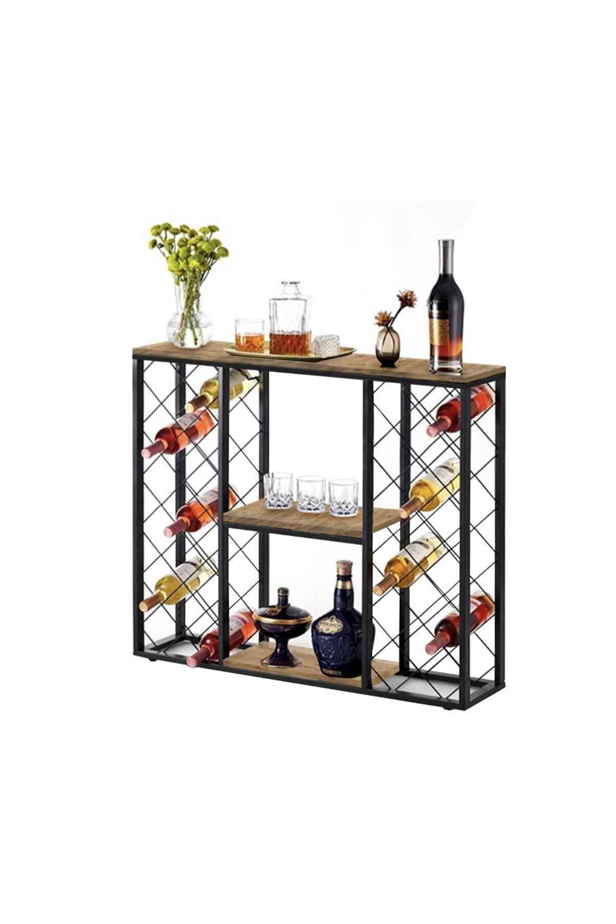 Şaraplık Metal Şarap Standı Metal Stand 6008