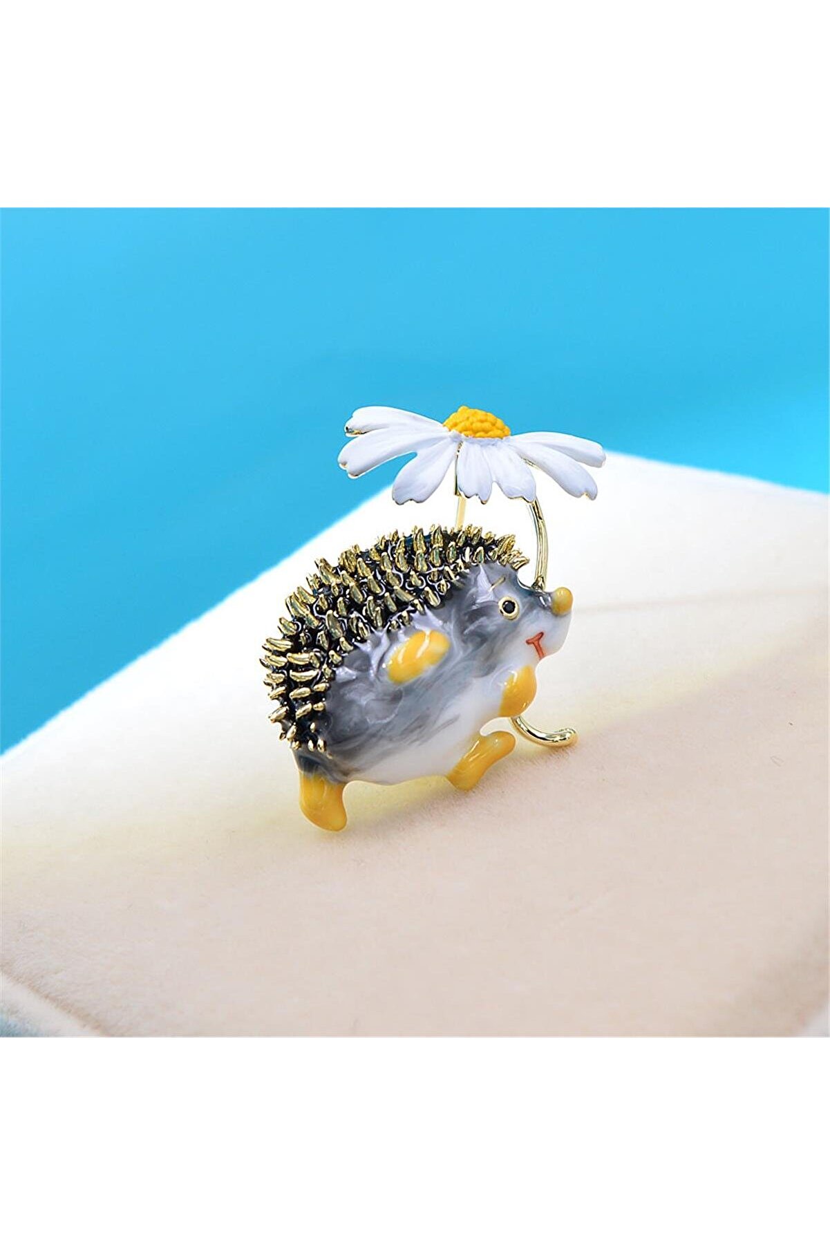 Kirpi Ve Papatya Broş