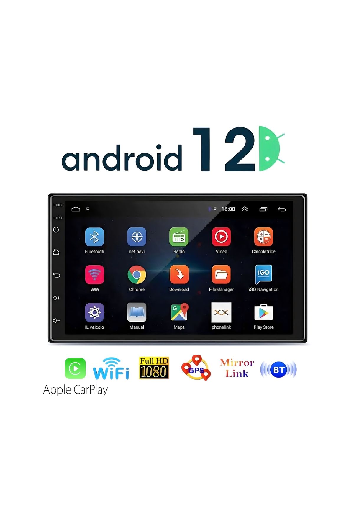 Kl-998 2gb Ram 32gb Hafıza Android Multimedya Double Teyp 7inç Youtube Navigasyon Kamera