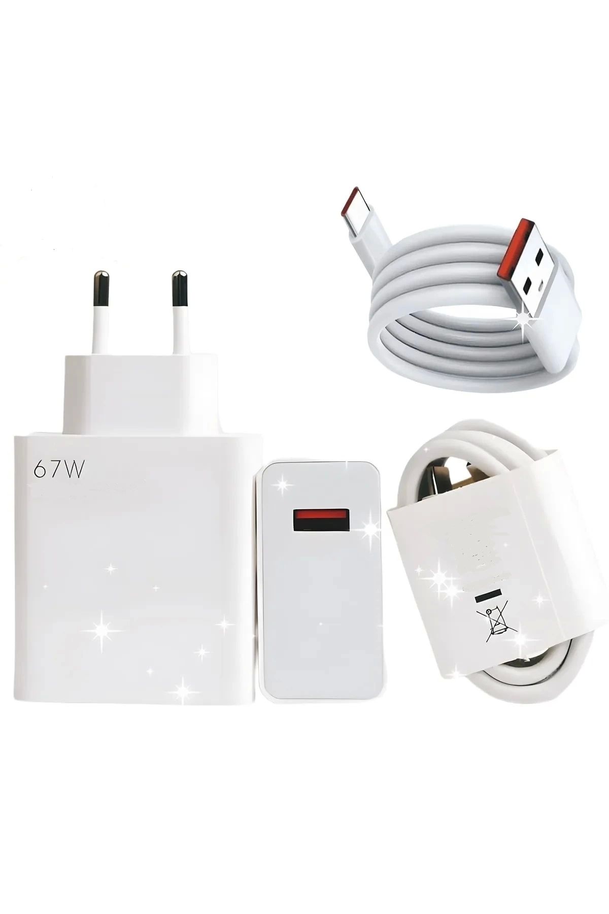 Type-c 67w (WATT) Ultra Hızlı Şarj Aleti Adaptör Kablo Set