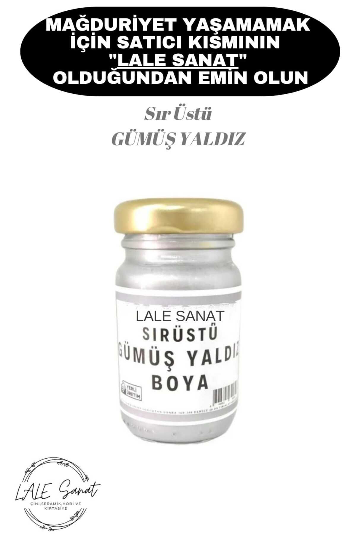 Sır Üstü Gümüş Yaldız Boya 50 gr (ÇİNİ-SERAMİK-CAM-PORSELEN VB.)