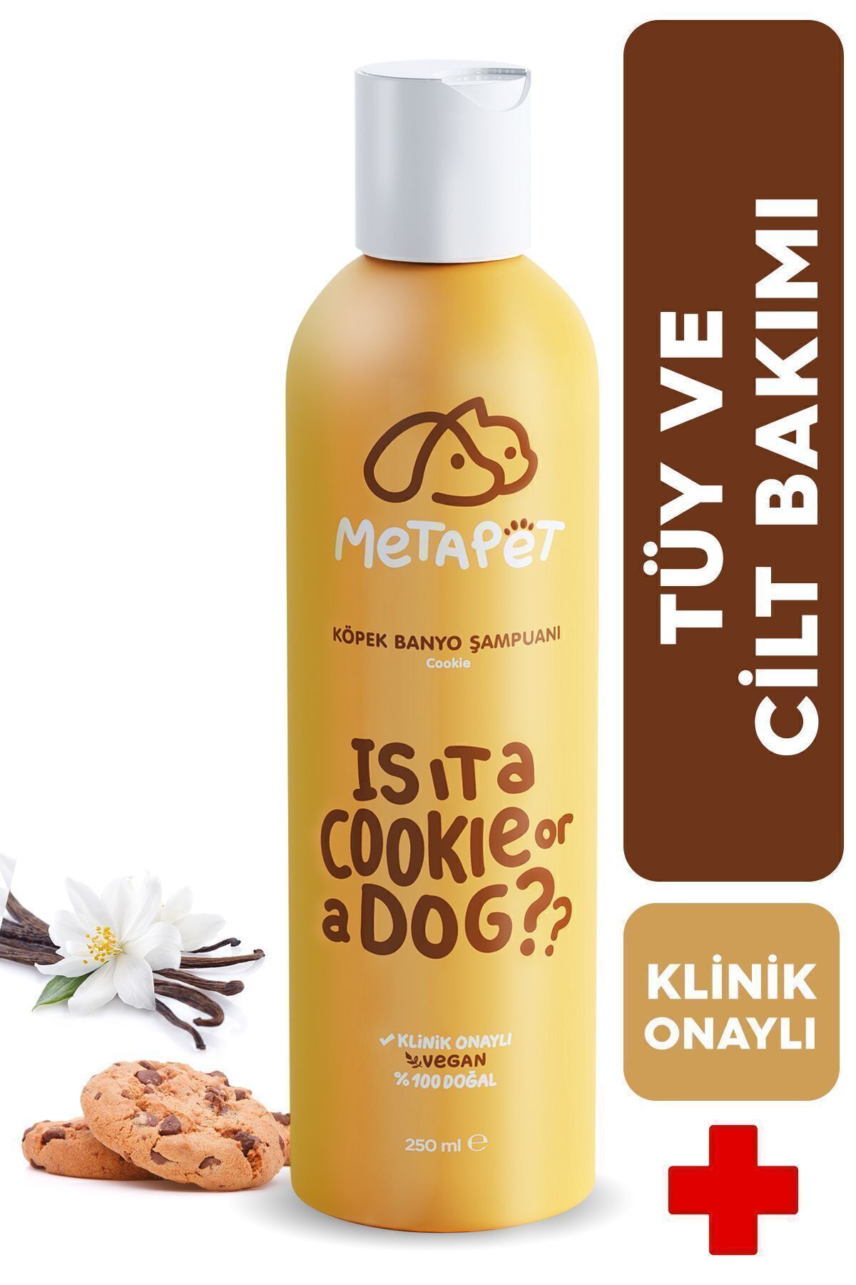 Organik Köpek Banyo Şampuanı Cookie - Doğal - Yavru Ve Hassas Ciltlere Uygun - 250 ml