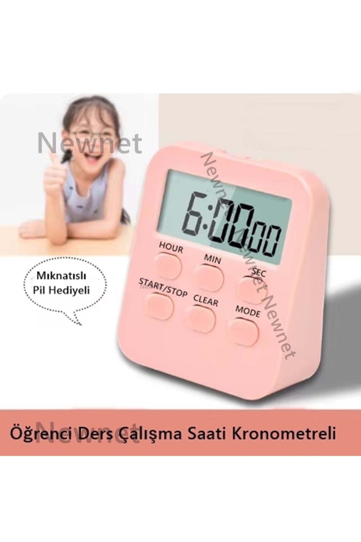 Alarmlı Dijital Öğrenci Sınav Kronometresi Geri Sayım Cihazı Saat - 2 Kademeli Kronometre
