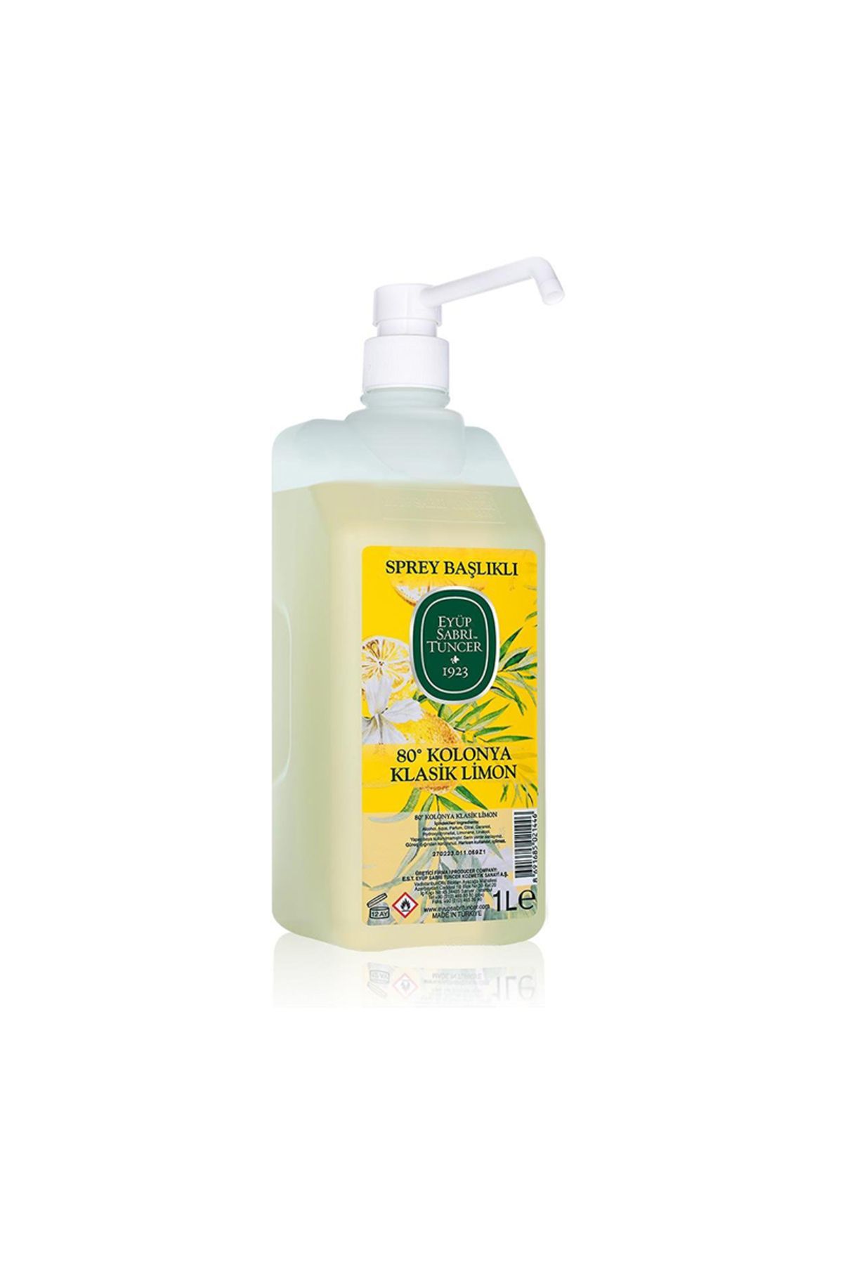 1 Lt Pet Pompalı Limon Kolonyası