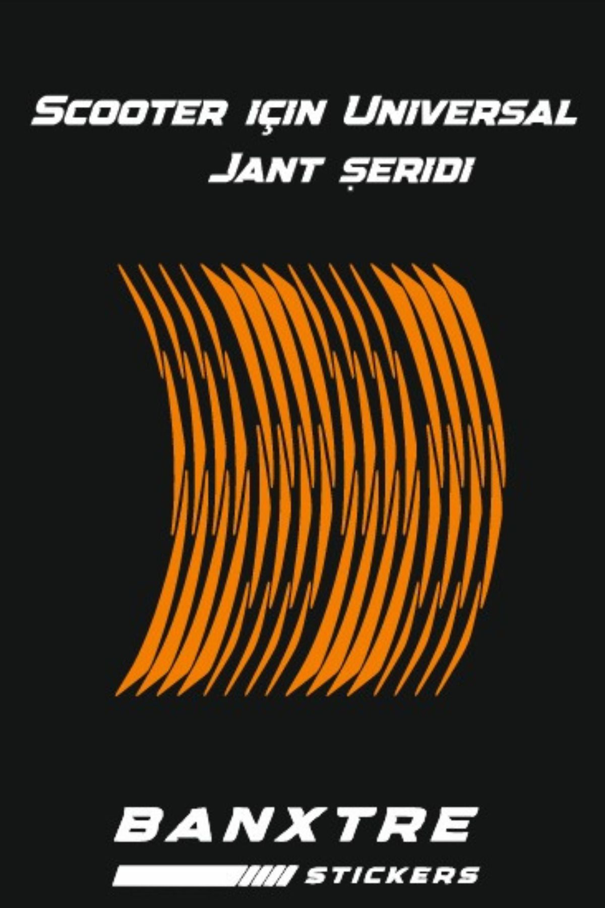 Scooter Jantı için Universal Tüm Scooterlara Uyumlu Jant Şeridi Sticker Seti