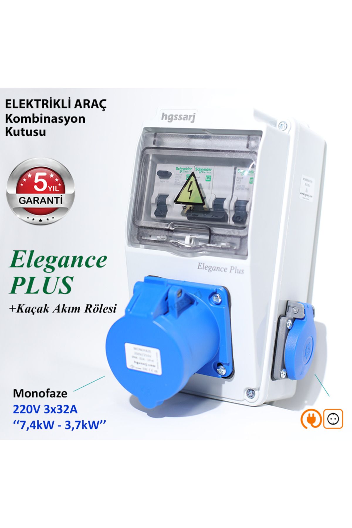 ''Elegance PLUS'' Elektrikli Araç Kombinasyon Kutusu, Tesla Blue Adaptöre Uyumlu+K.A.Röle