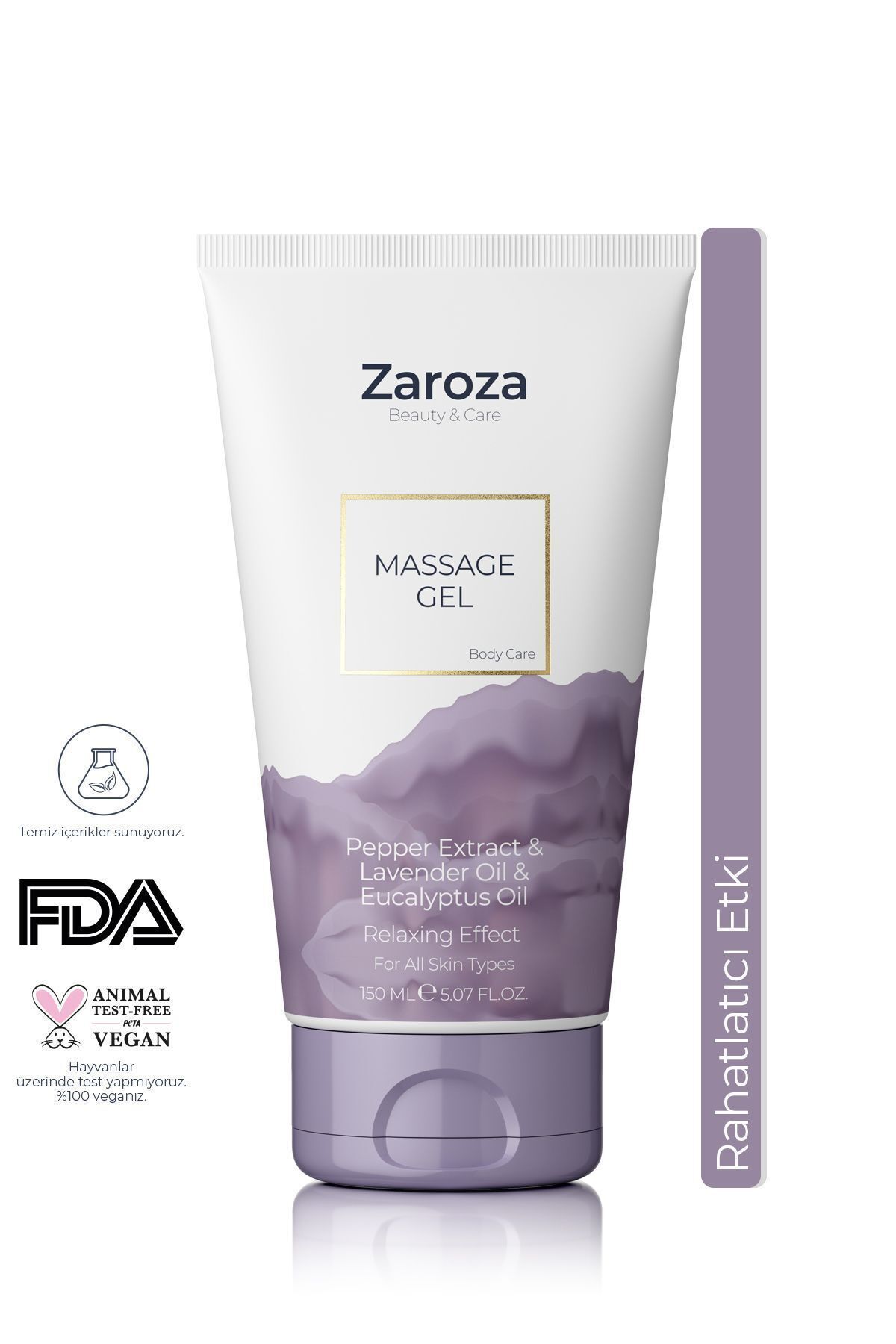 Masaj Jeli - Biber Ekstresi Ve Okaliptus Yağ & Lavanta - Massage Gel - 150 ml