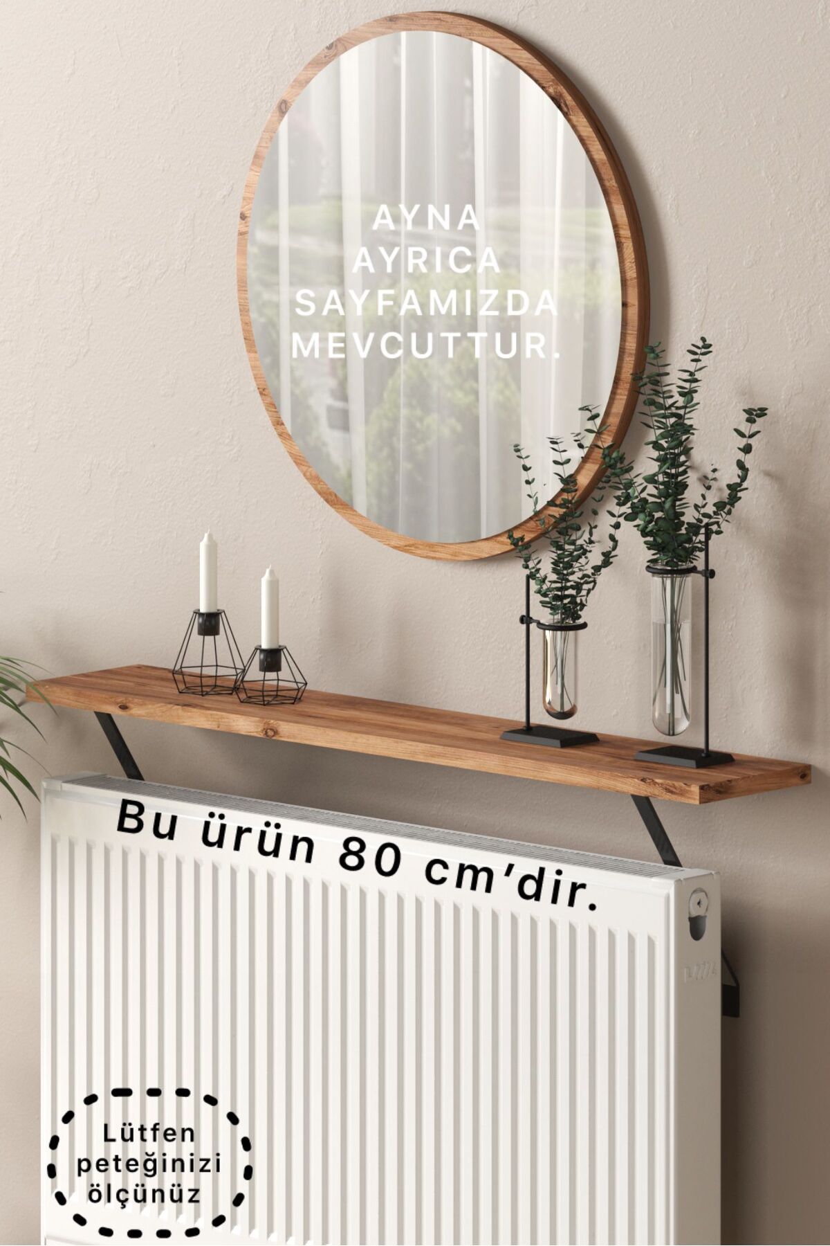 Atlantik Çam Petek Üstü Tak Çıkar Raf (duvar Montajsız) 80 Cm.