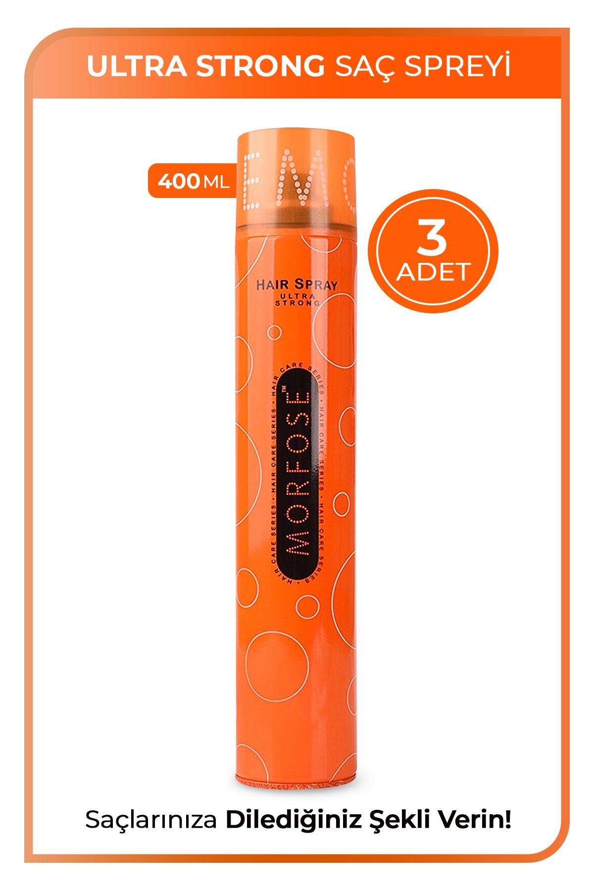 Ultra Strong Saç Spreyi 400 ml 3 Adet - Güçlü Tutuş