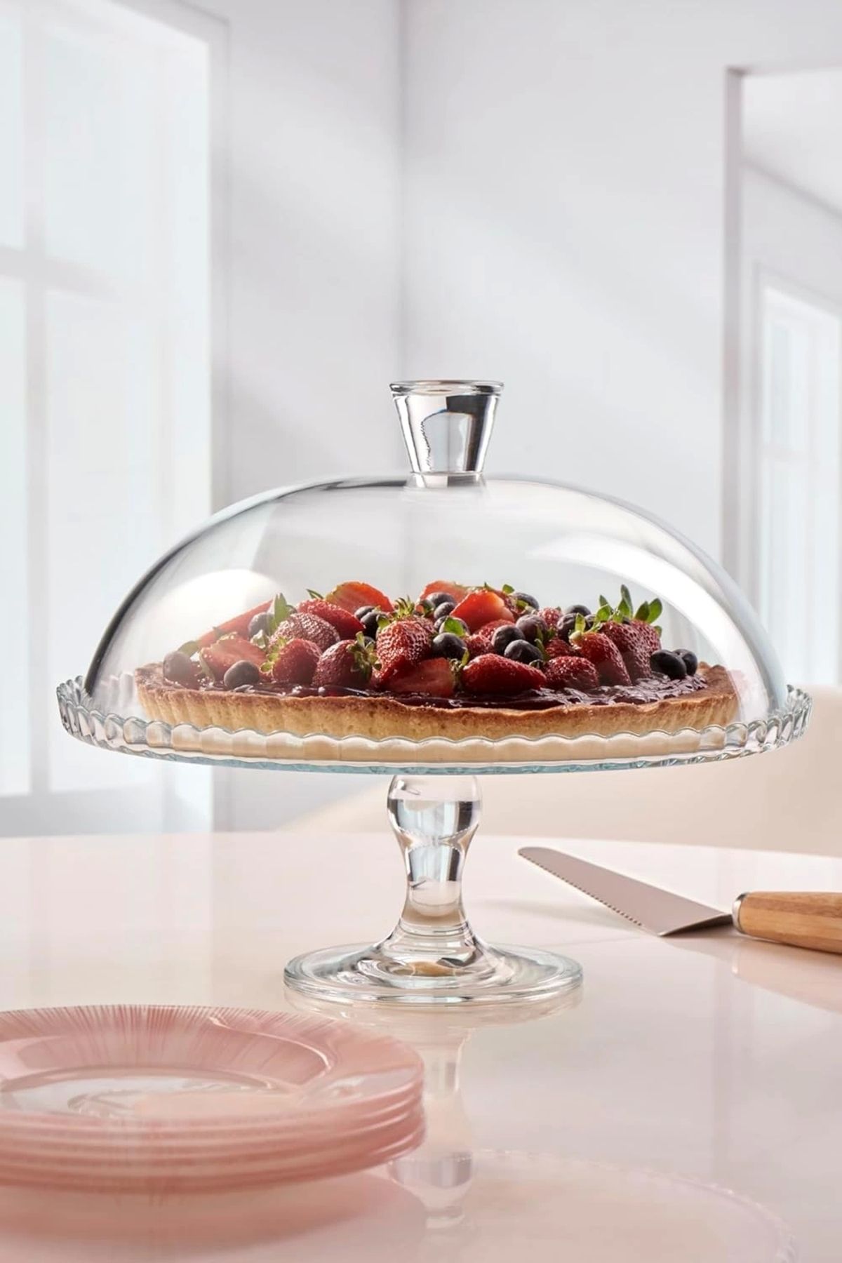 95200 Patisserie Ayaklı Ve Kapaklı Servis Tabağı 32,5 Cm