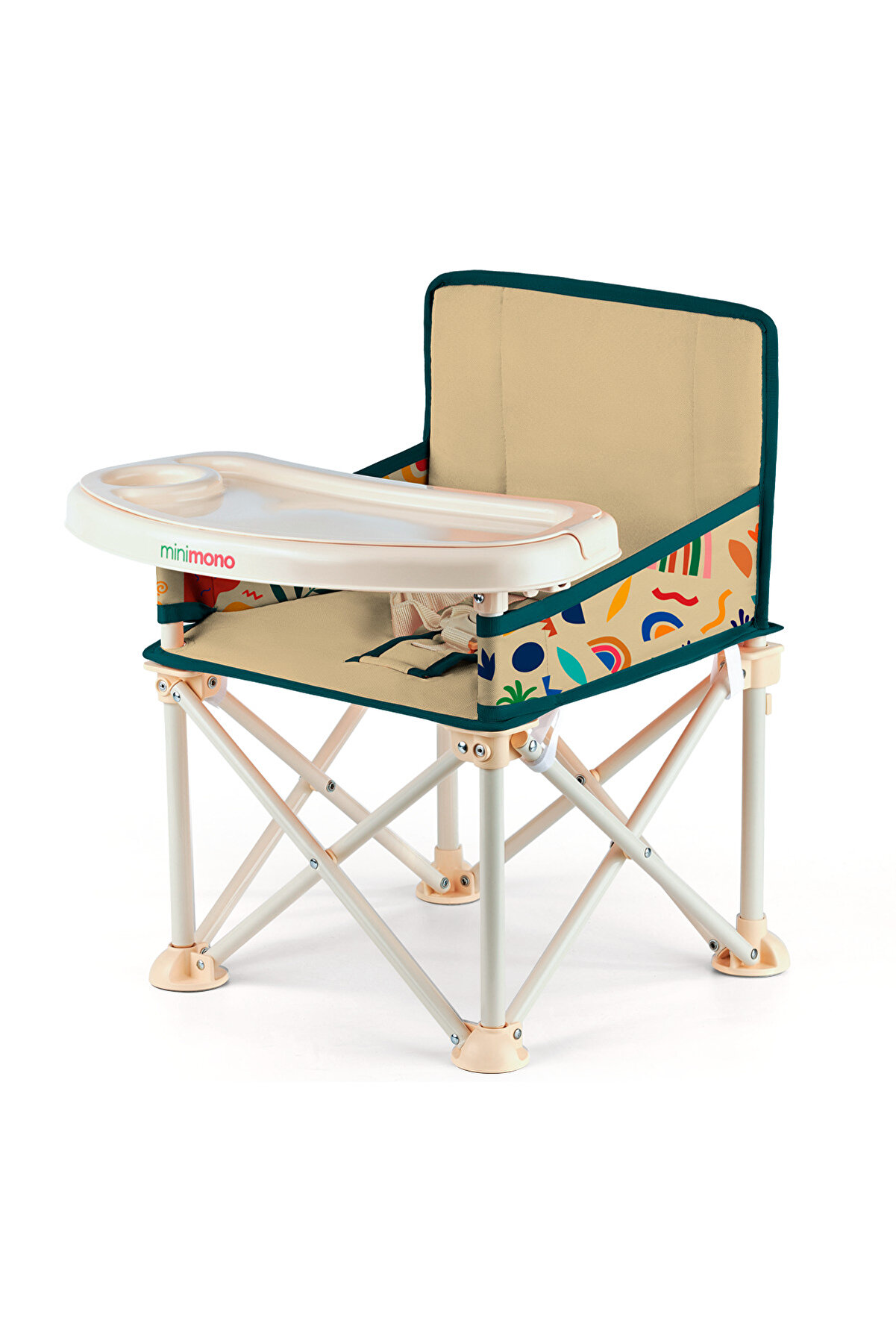 Plus 0-4 Yaş Portatif Katlanır Yükseltici Mama Sandalyesi Bebek Çocuk Kamp Sandalyesi