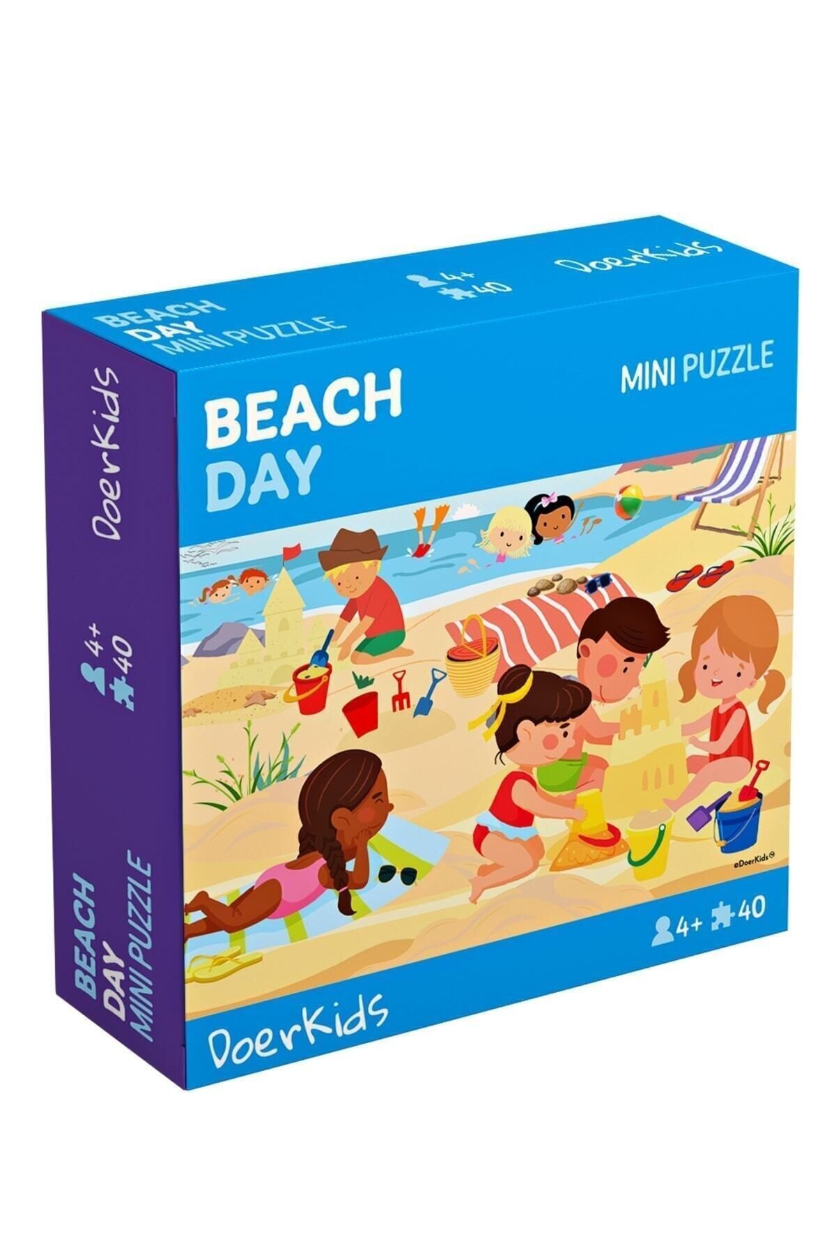 Çocuklar Kumsalda Mini Puzzle | 40 Parça 3-7 Yaş