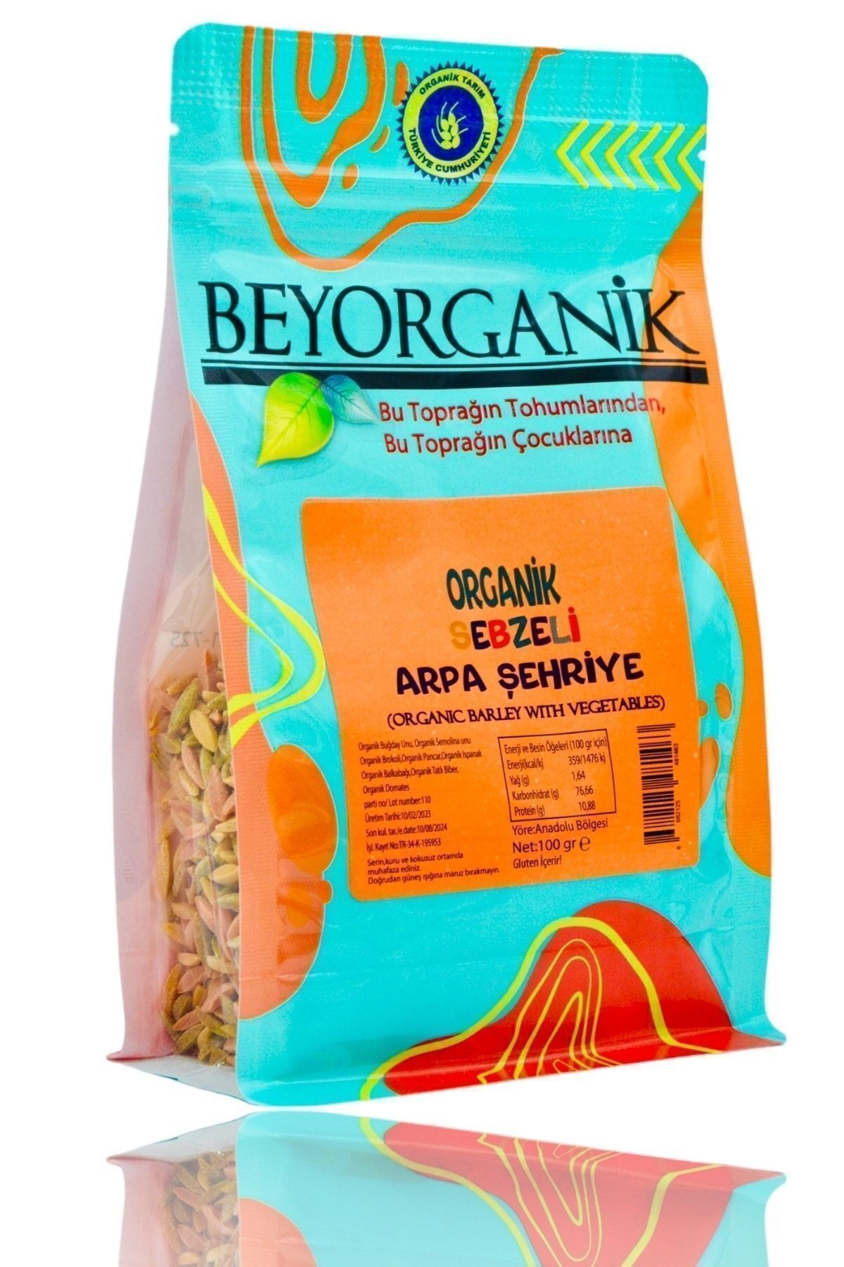Organik Sebzeli Arpa Şehriye 100gr (PESTİSİT VE AFLATOKSİN ANALİZLİ)
