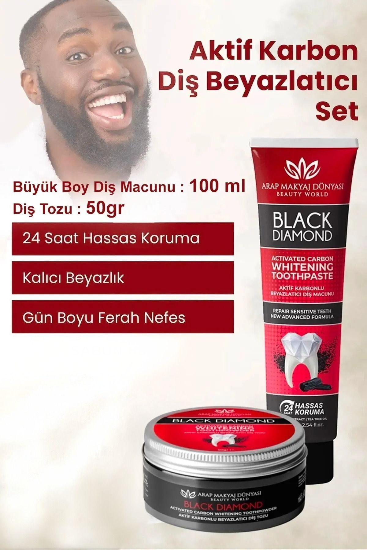 Aktif Karbon Diş Beyazlatma Seti