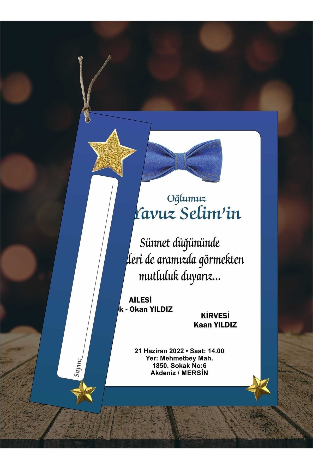 Beyza Davetiyecilik - Sünnet Davetiyesi (50 Adet )