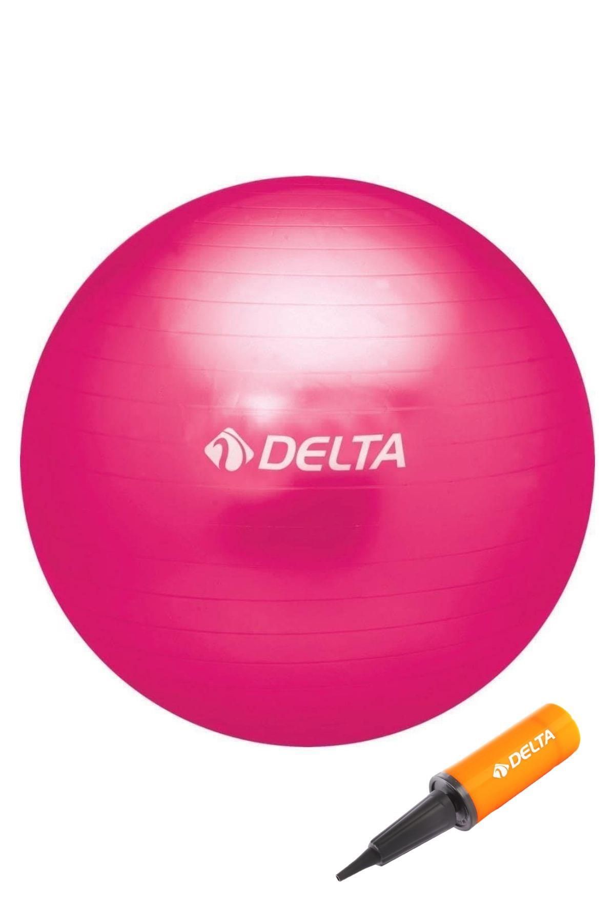 55 cm Deluxe 140 cm - 159 cm Boy Aralığında Olanlar İçin Uygun Fuşya Pilates Topu ve Pompa Seti