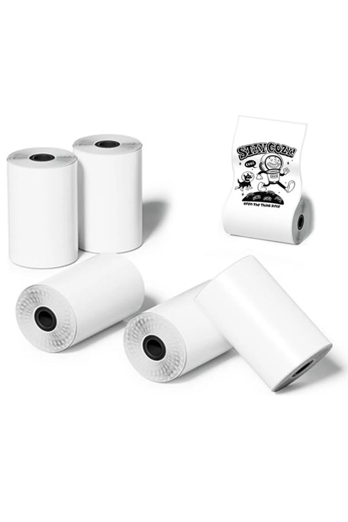 Yapışkansız Mini Yazıcı Kağıdı - Taşınabilir Ve 5'li Paket