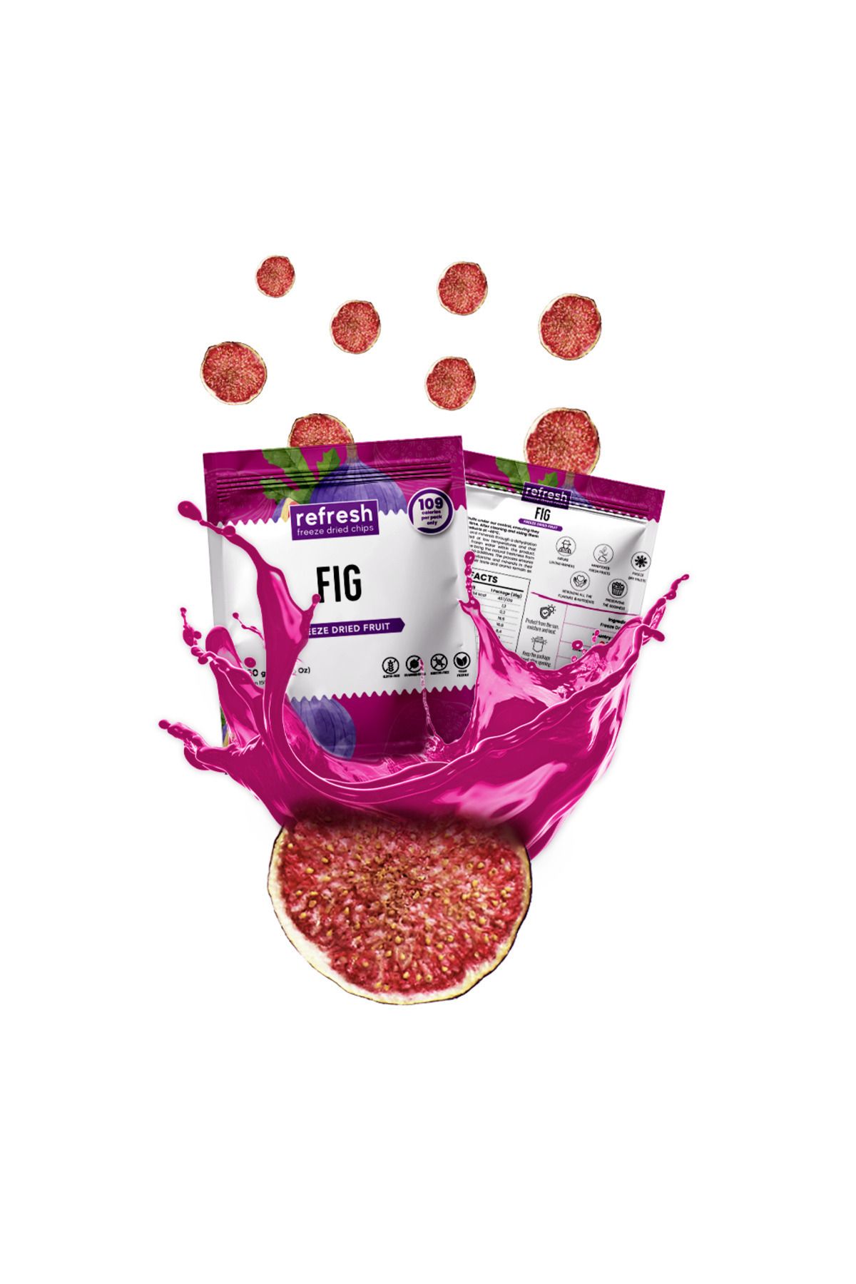 Freeze Dried Incir - Dondurularak Kurutulmuş Meyve - Freeze Dry Meyve Kurusu 30gr