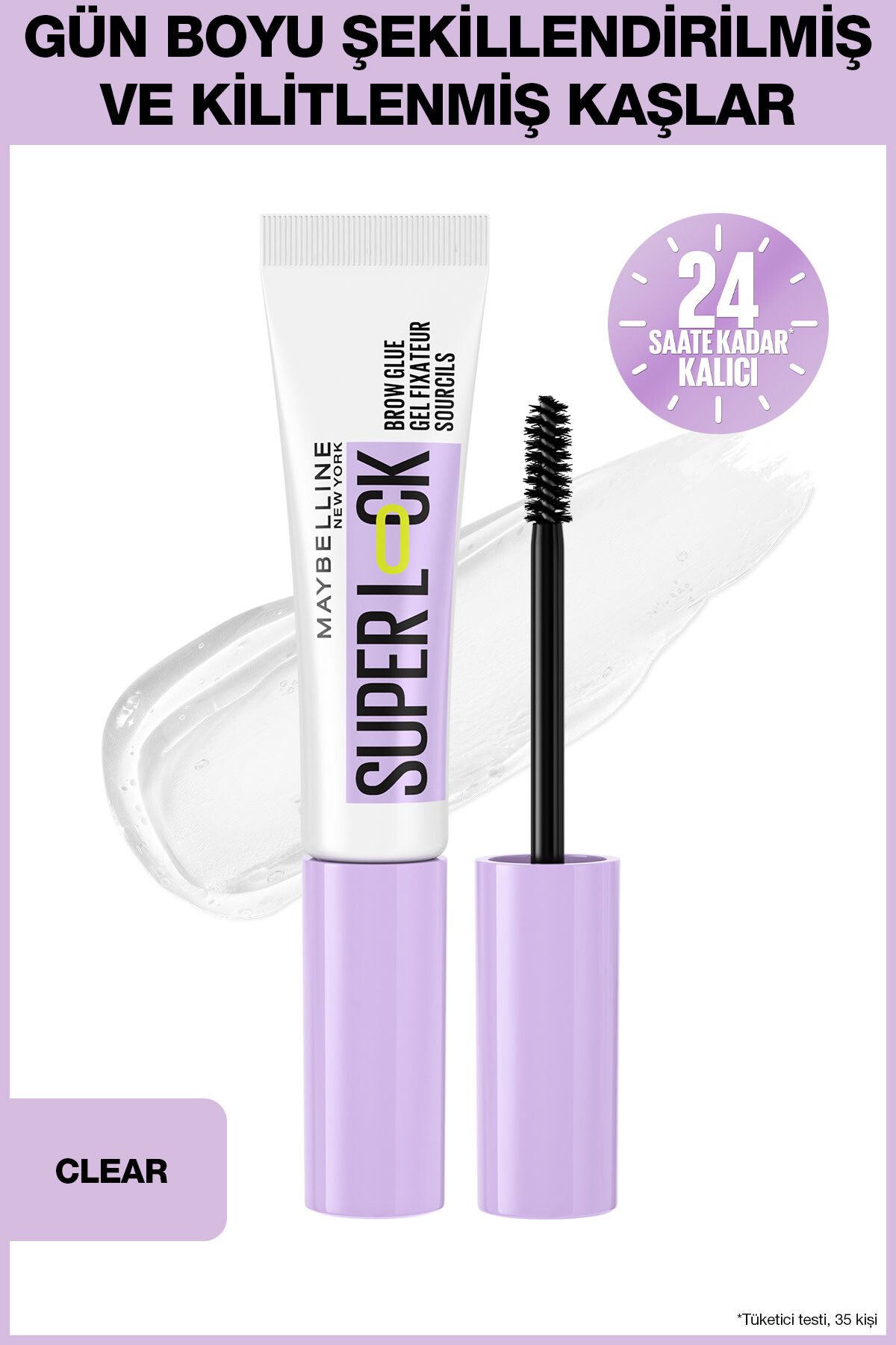 Super Lock Brow Glue Kaş Sabitleyici Maskara - Şeffaf