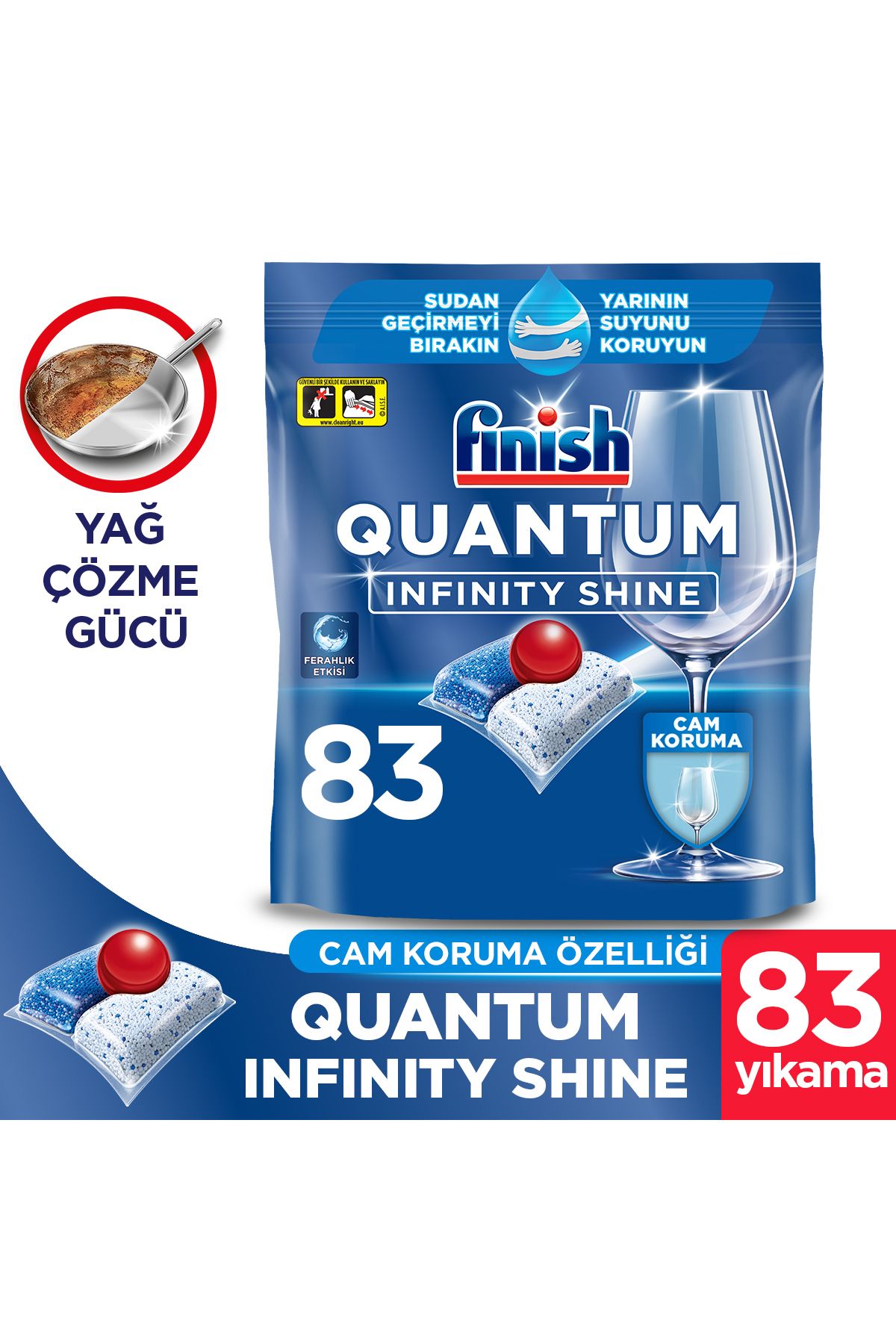 Quantum Infinity Shine Bulaşık Makinesi Deterjanı Kapsül Tablet  83 Adet
