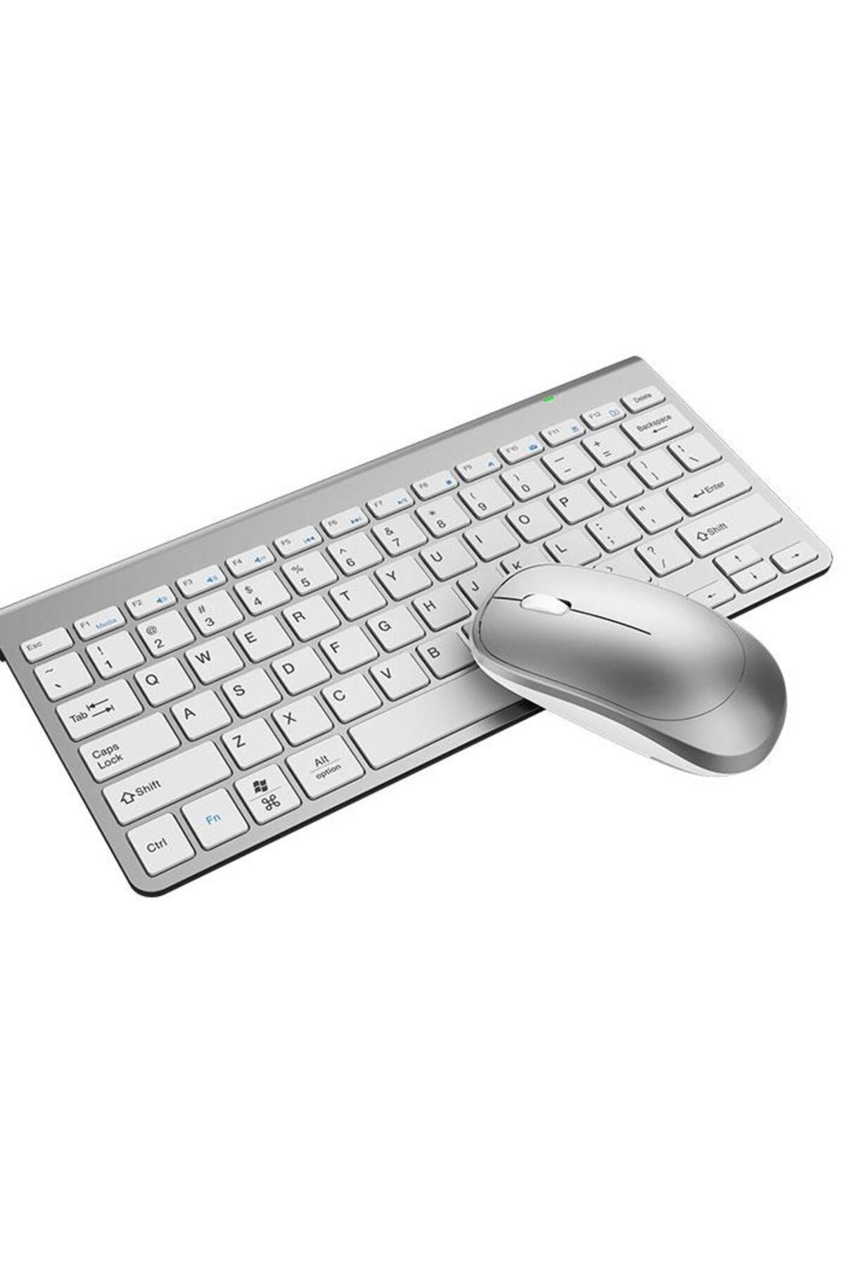 Kb-bt72 Elıte Silver Metalik Bluetooth Kablosuz Q Klavye Mouse Set