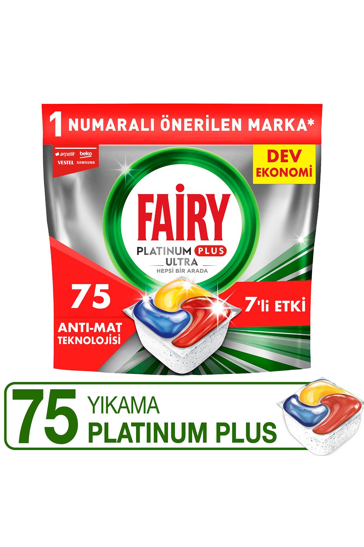 Platinum Plus Bulaşık Makinesi Tableti 75 Li
