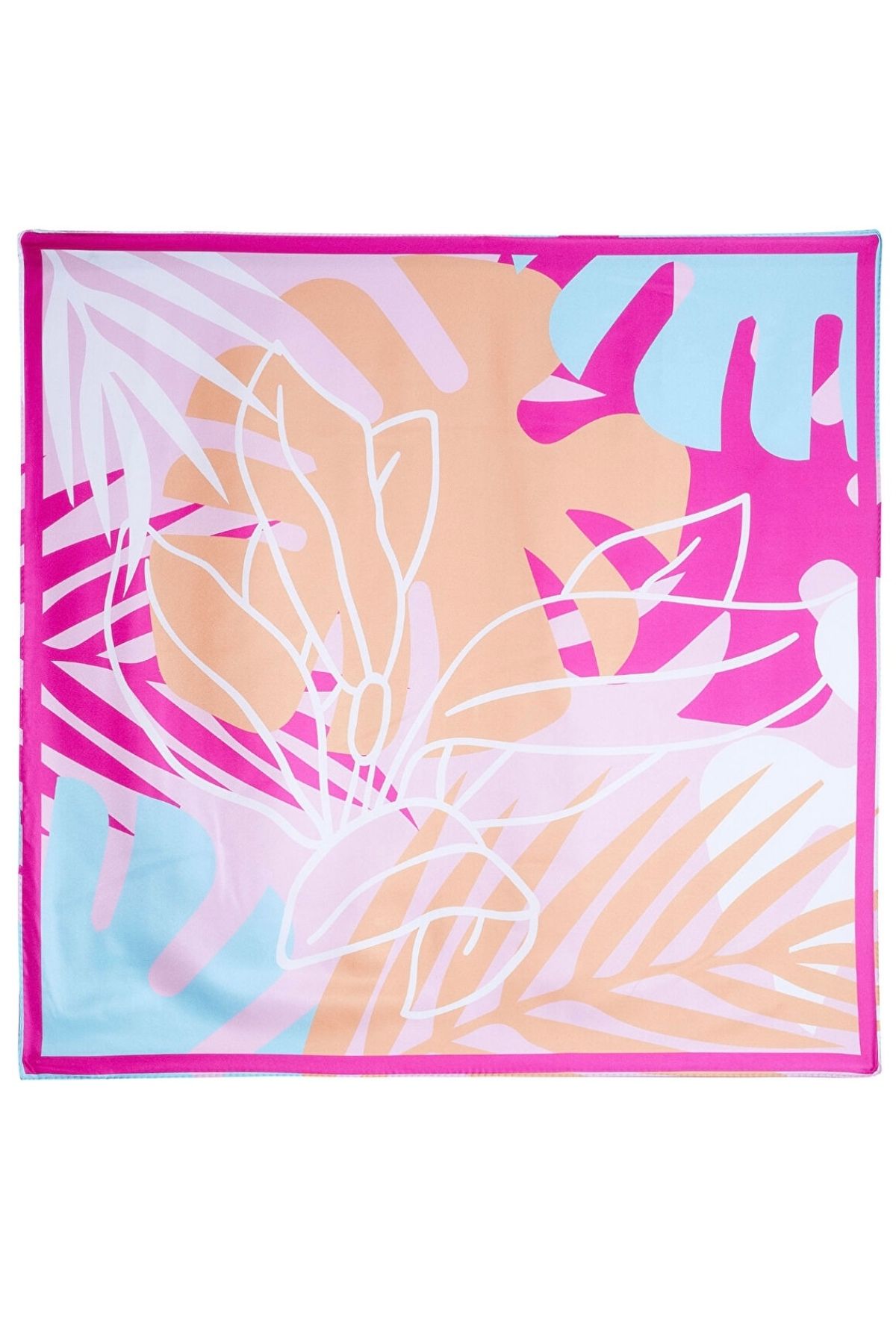 Colorblocked Desenli 90x90 eşarp