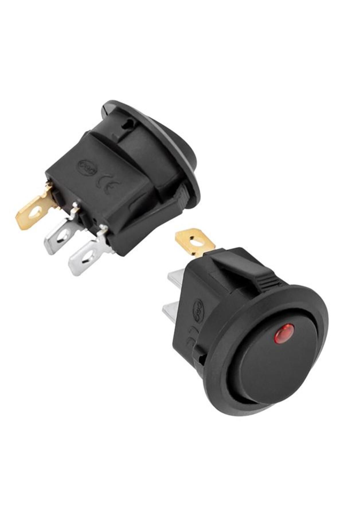 3 Pinli On-off 12v Volt Dc 20 Amper Işikli Anahtar (IC-132A)