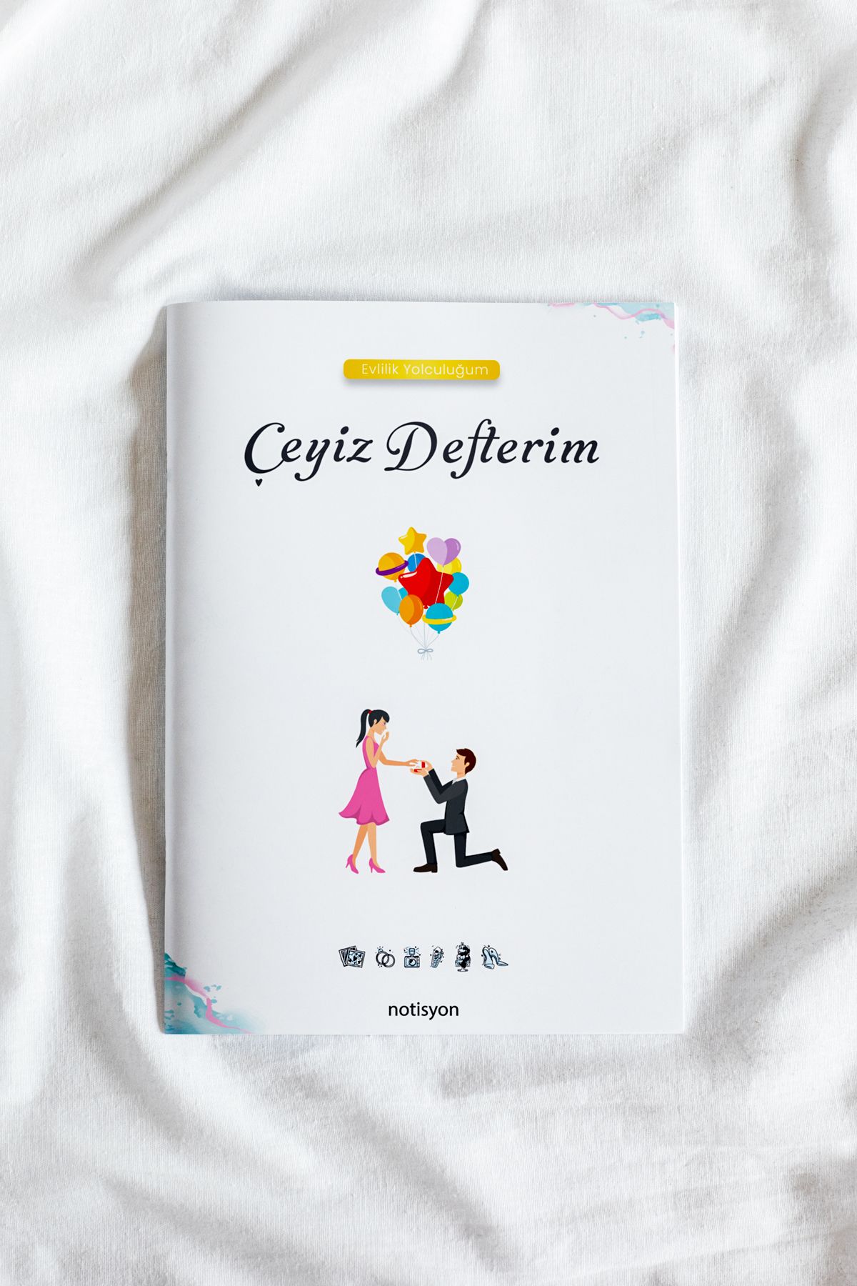 Çeyiz Defteri, Düğün Planlayıcı, Çeyiz Listesi, Çeyiz, Söz, Nişan, Kına, Balayı Planlayıcı, 28 Sayfa