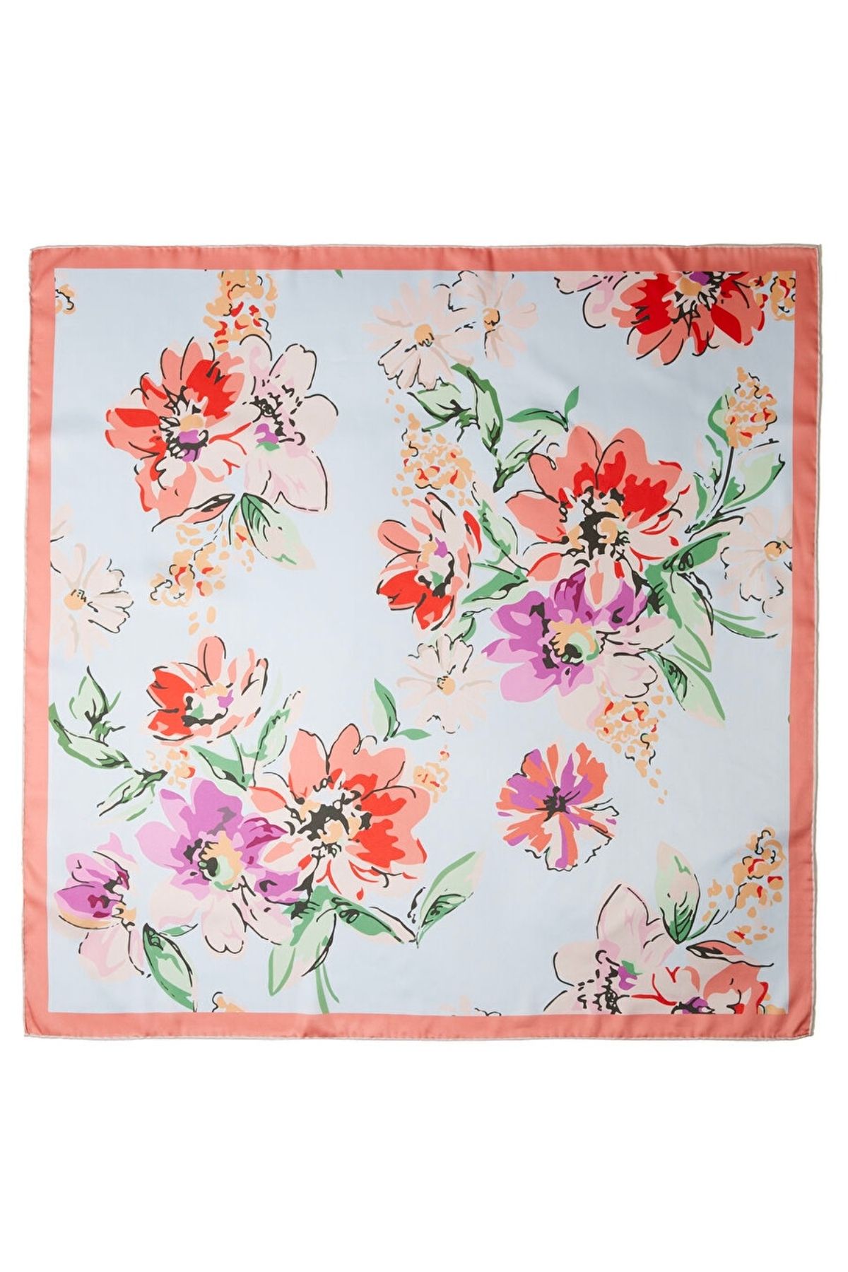 Çok Renkli 90x90 Eşarp