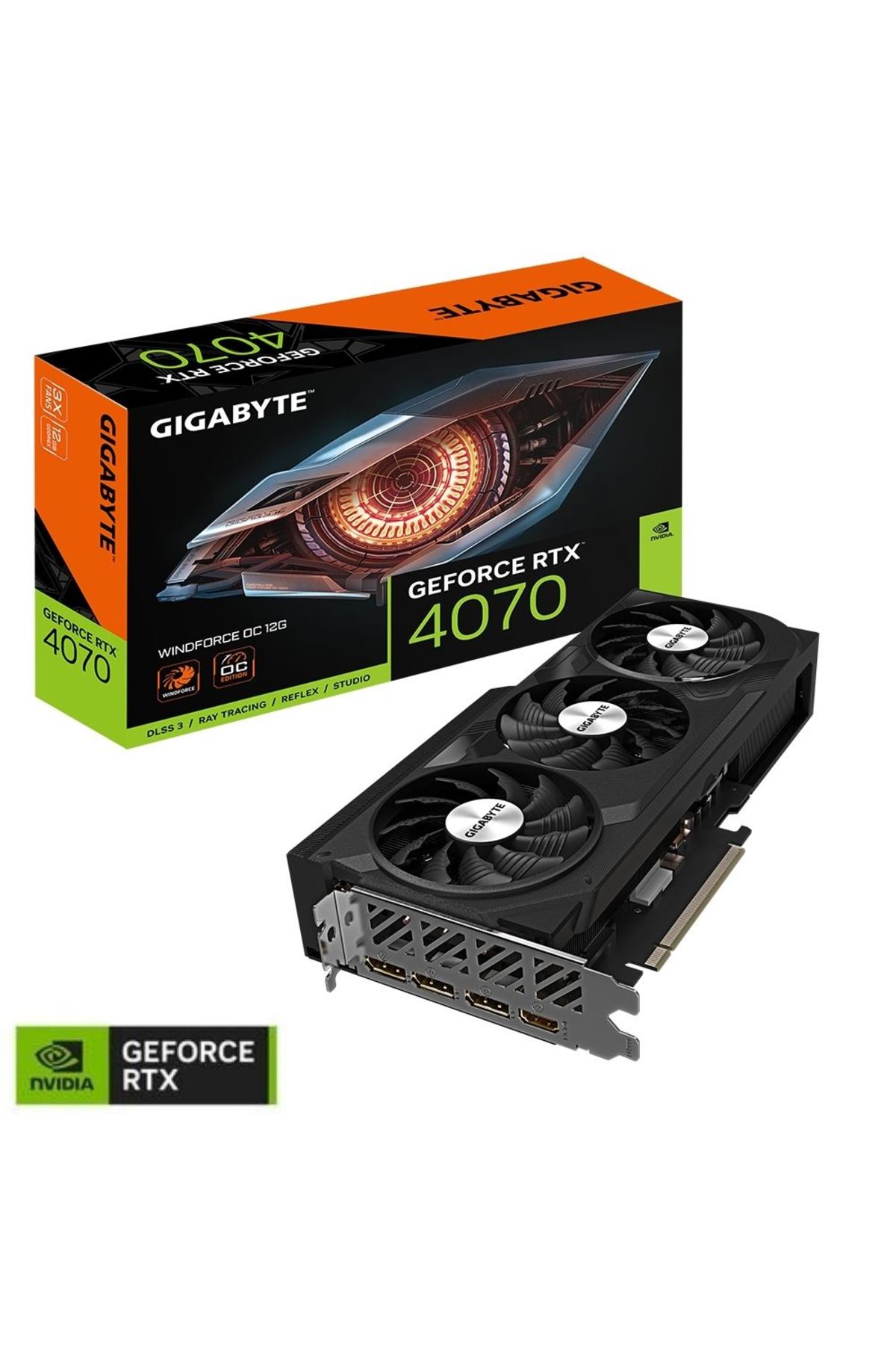 Geforce Rtx 4070 Windforce Oc Gv-n4070wf3oc-12gd 12gb Gddr6x 192bit Dx12 Dlss 3 Gaming (oyu