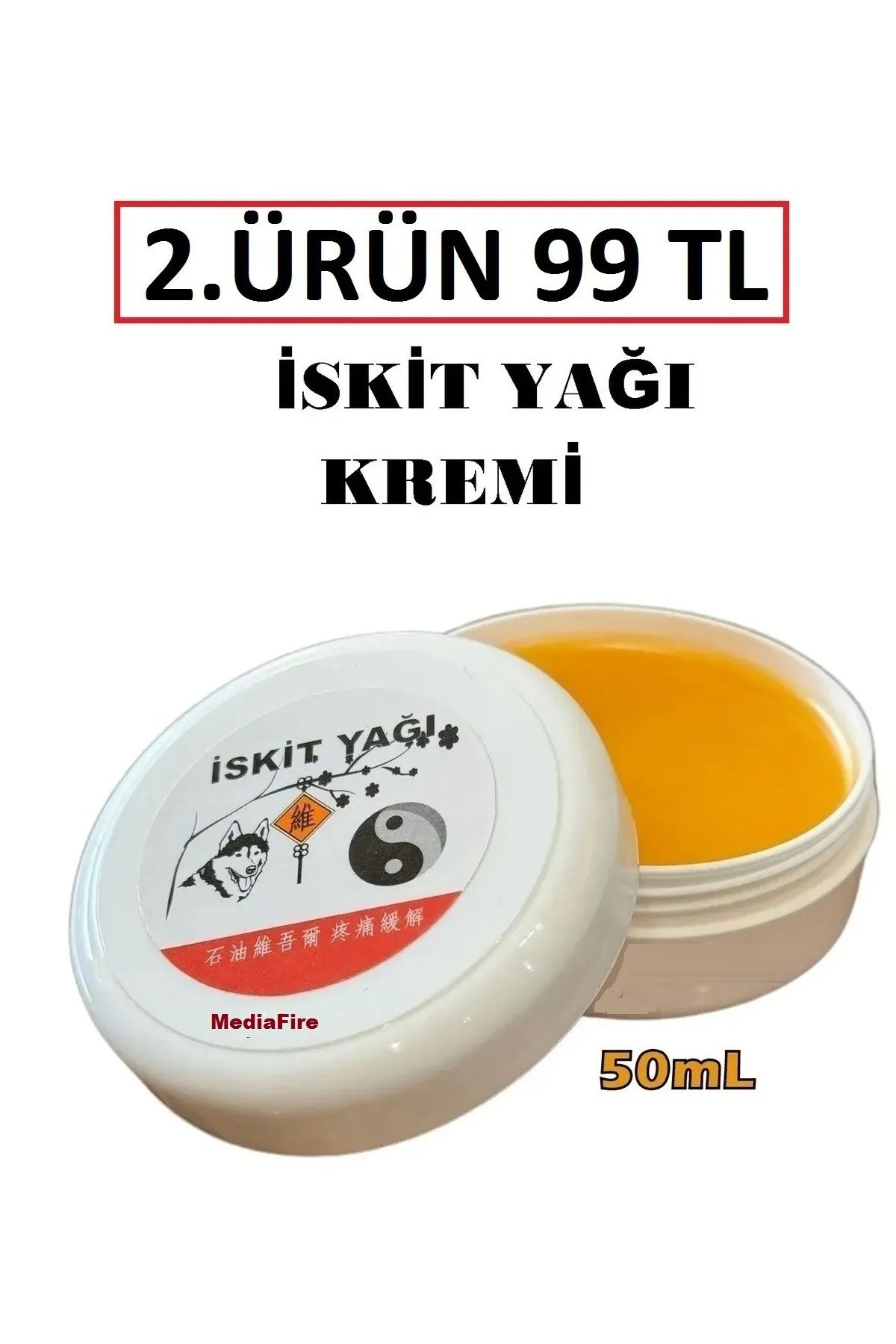 Iskit Yağı Kremi 50ml Akıllı Krem Kuyruk Yağı Özlü Köpek Balığı Kıkırdağı Alabalık Yağı Özlü Kremi
