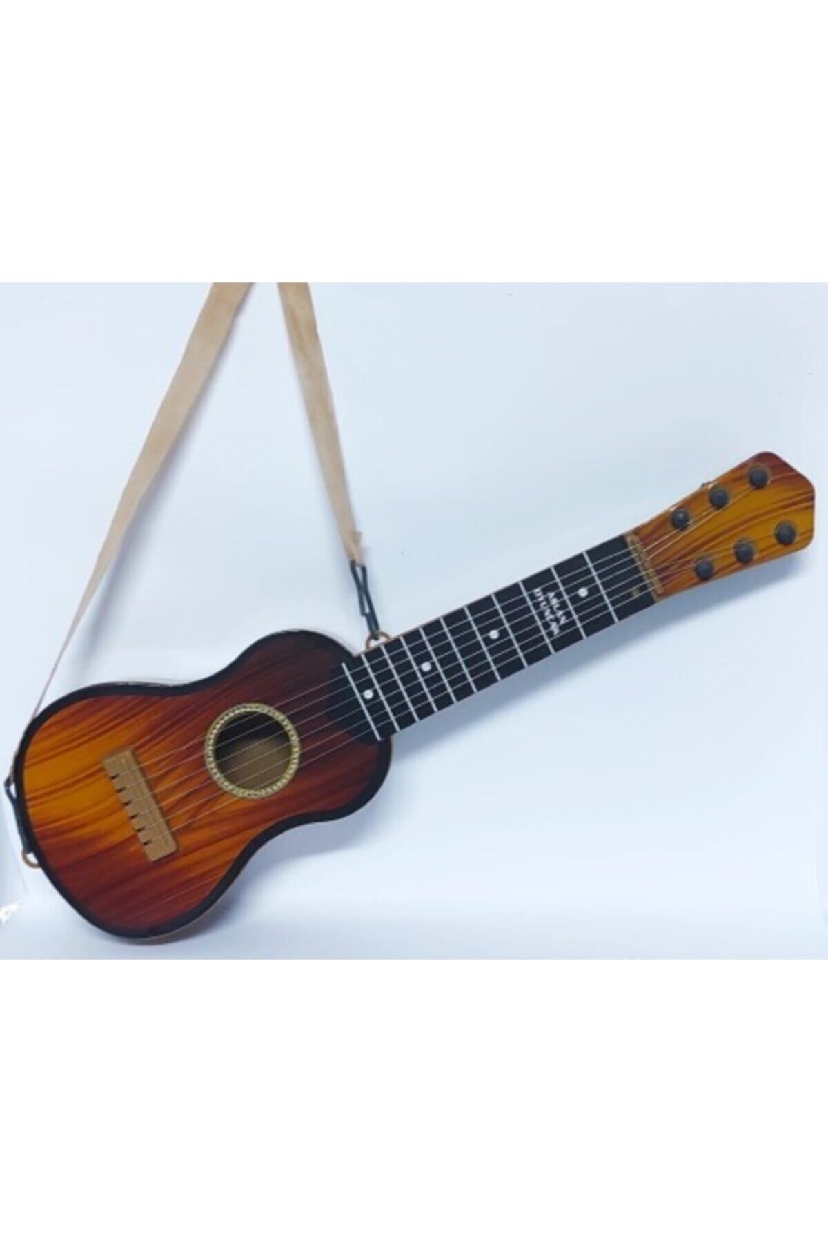 Kahverengi Oyuncak Ispanyol Gitar 6 Telli Akort Edilebilir 48 Cm.