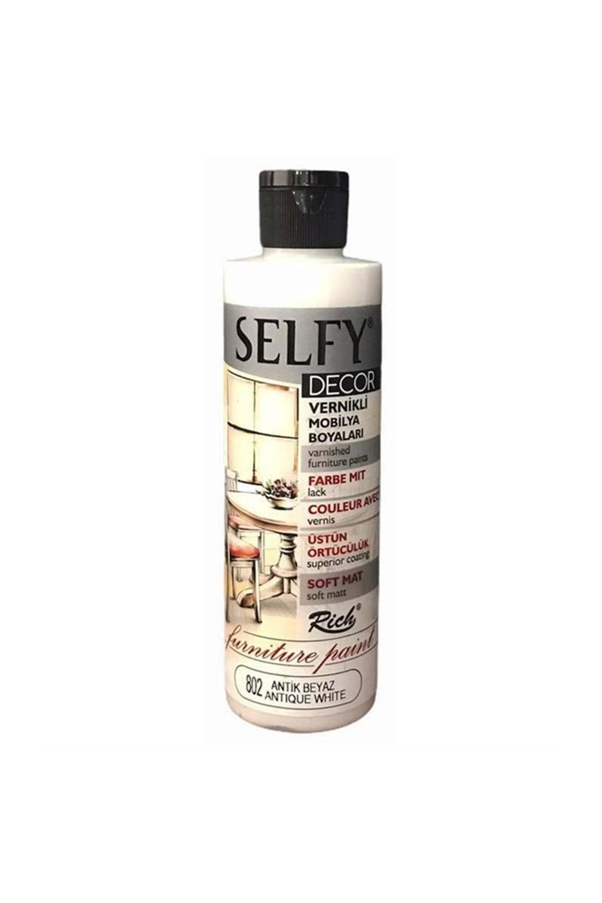 Selfy Decor Kendinden Vernikli Mobilya Boyası 240 Cc Antik Beyaz 09430