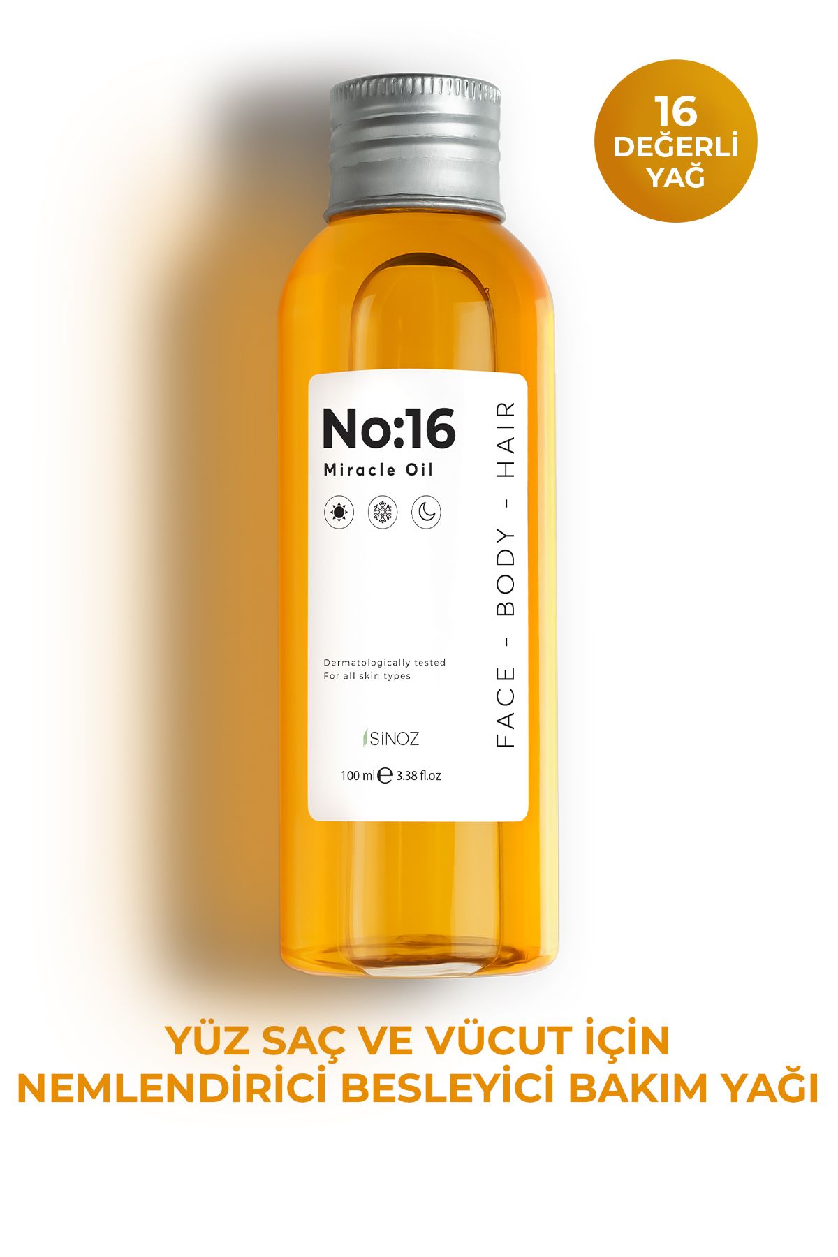 No:16 Nemlendirici Besleyici Yenileyici Işıltı Verici Mucizevi Onarıcı Bakım Yağı 100 ml