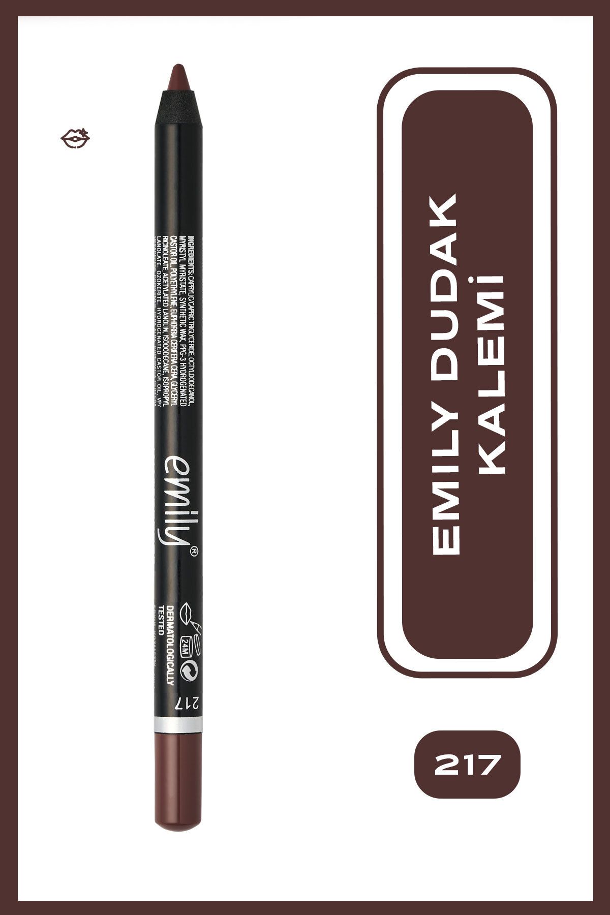 Emily Long Lasting Lip Pencil No: 217 - Dudak Kalemi - 8691190522179