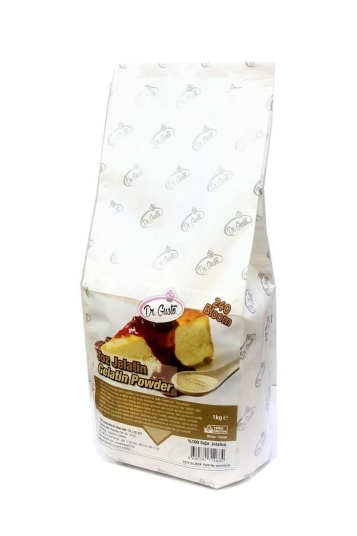 Gusto Dr. Toz Jelatin 1 Kg Yenilebilir Sığır Jelatini - 240 Blom