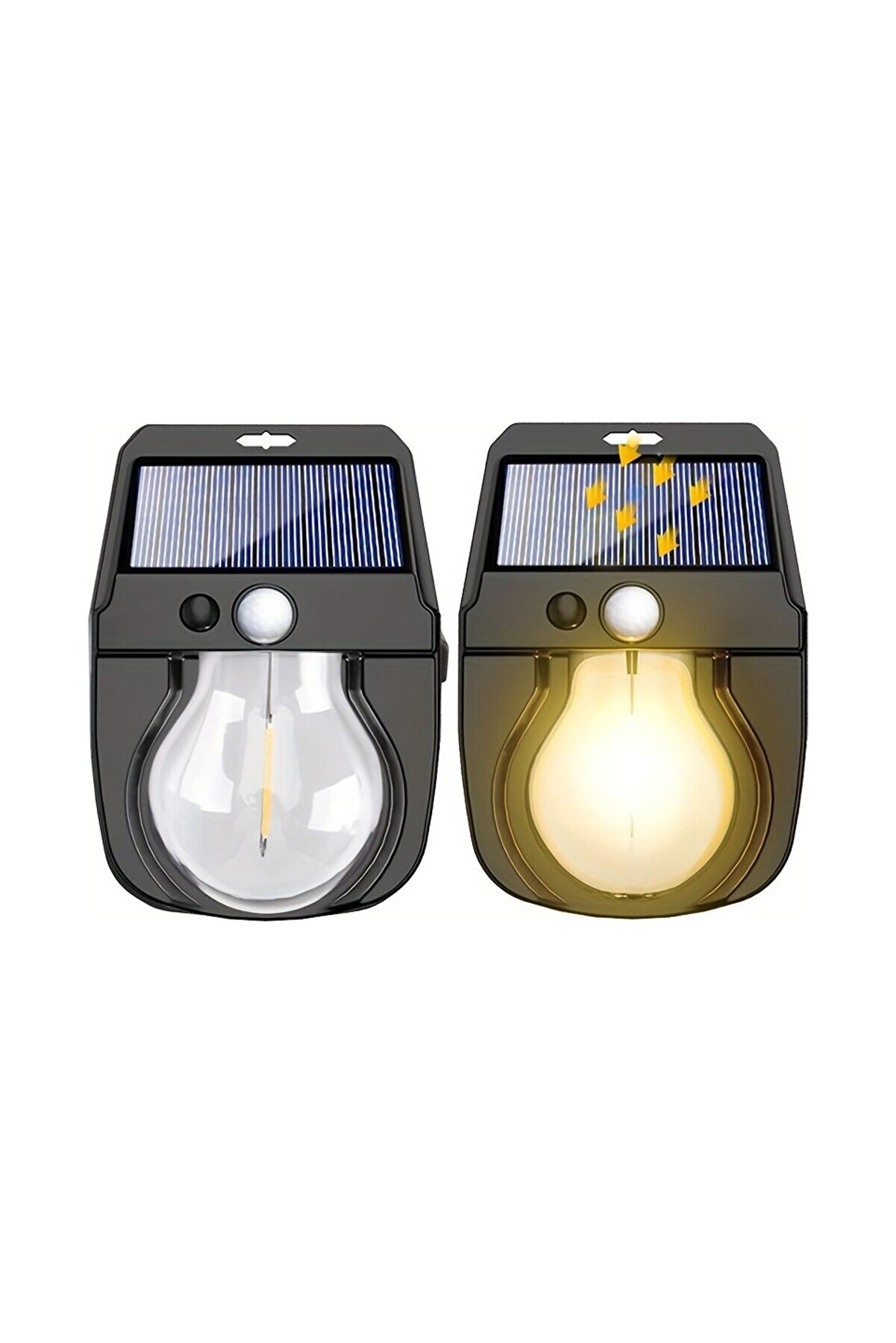 Solar Güneş Enerjili Ampul Led  Bahçe Aydınlatması Hareket Sensörlü Su Geçirmez Duvar Lambası