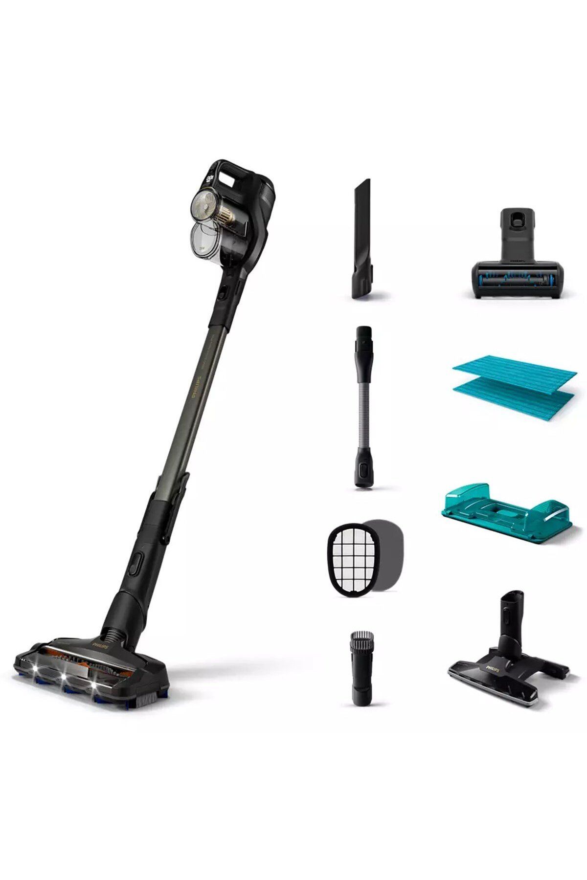 Speedpro Max Aqua Plus Kablosuz Dikey Süpürge, Aqua Başlık, Led Başlık,  XC8349/01