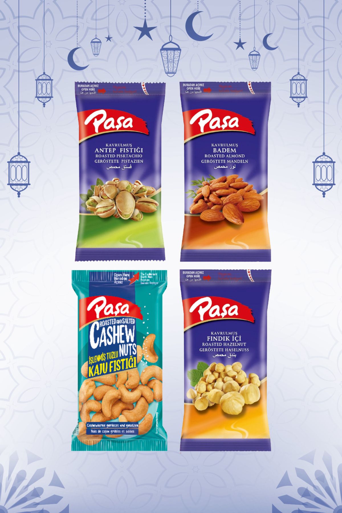 Paşa Karışık 40 gr X 22 Adet (NATUREL 1. KALİTE)