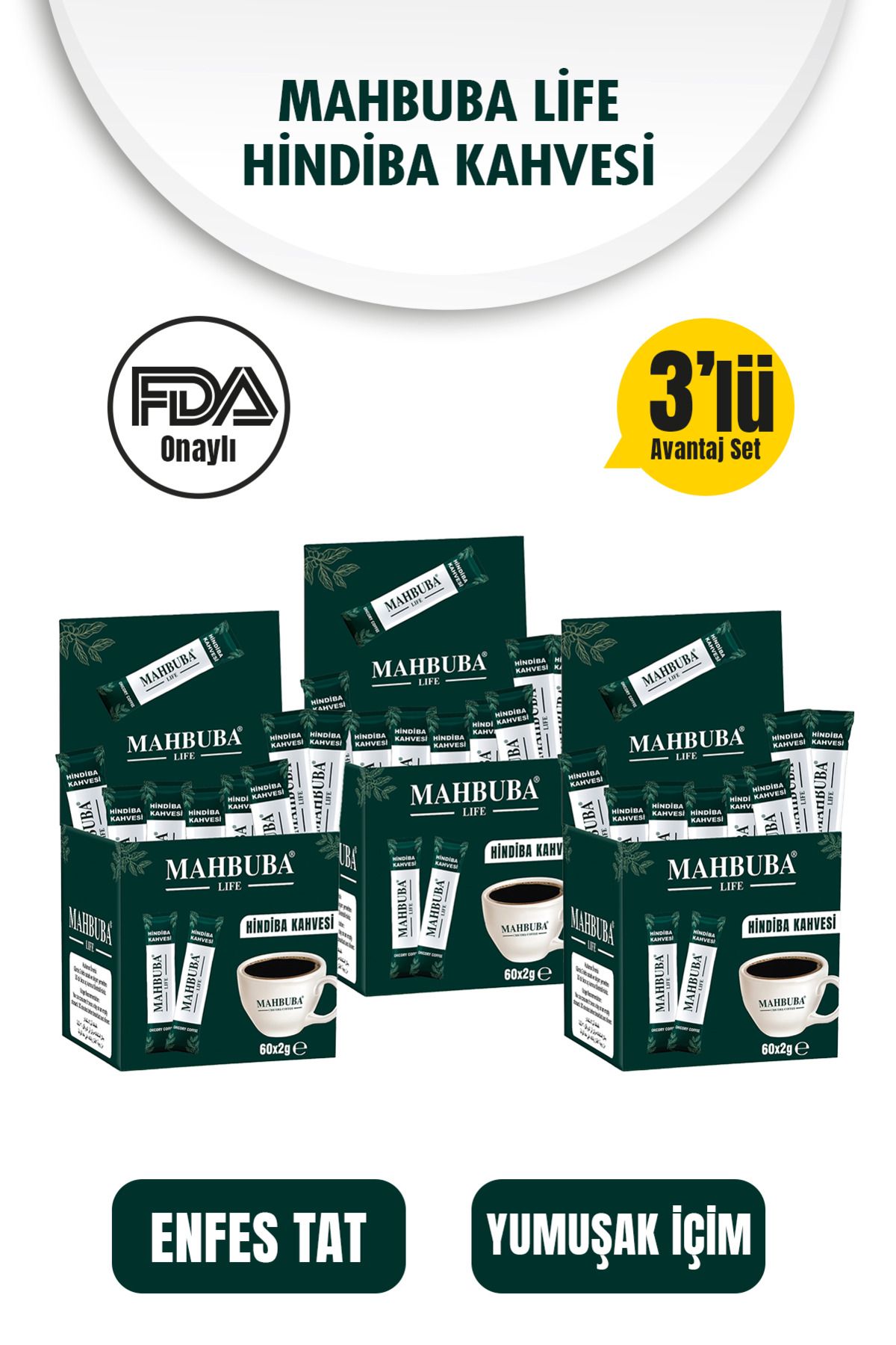 Hindiba Kahvesi Detox Form Diyet Glutensiz Kahve 3x 120gr ( 3 Aylık Kullanım )