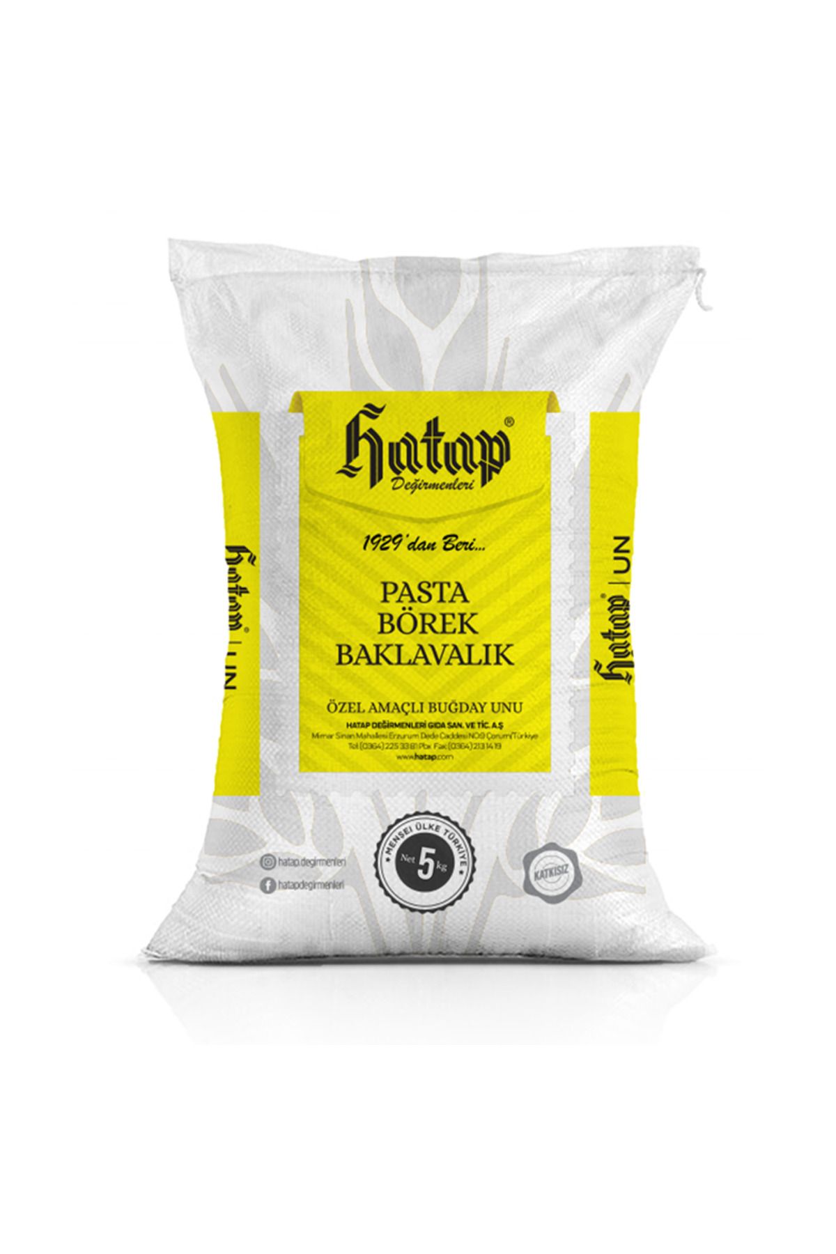 Hatap "katkısız" Pasta, Börek Ve Baklavalık Un 5 Kg