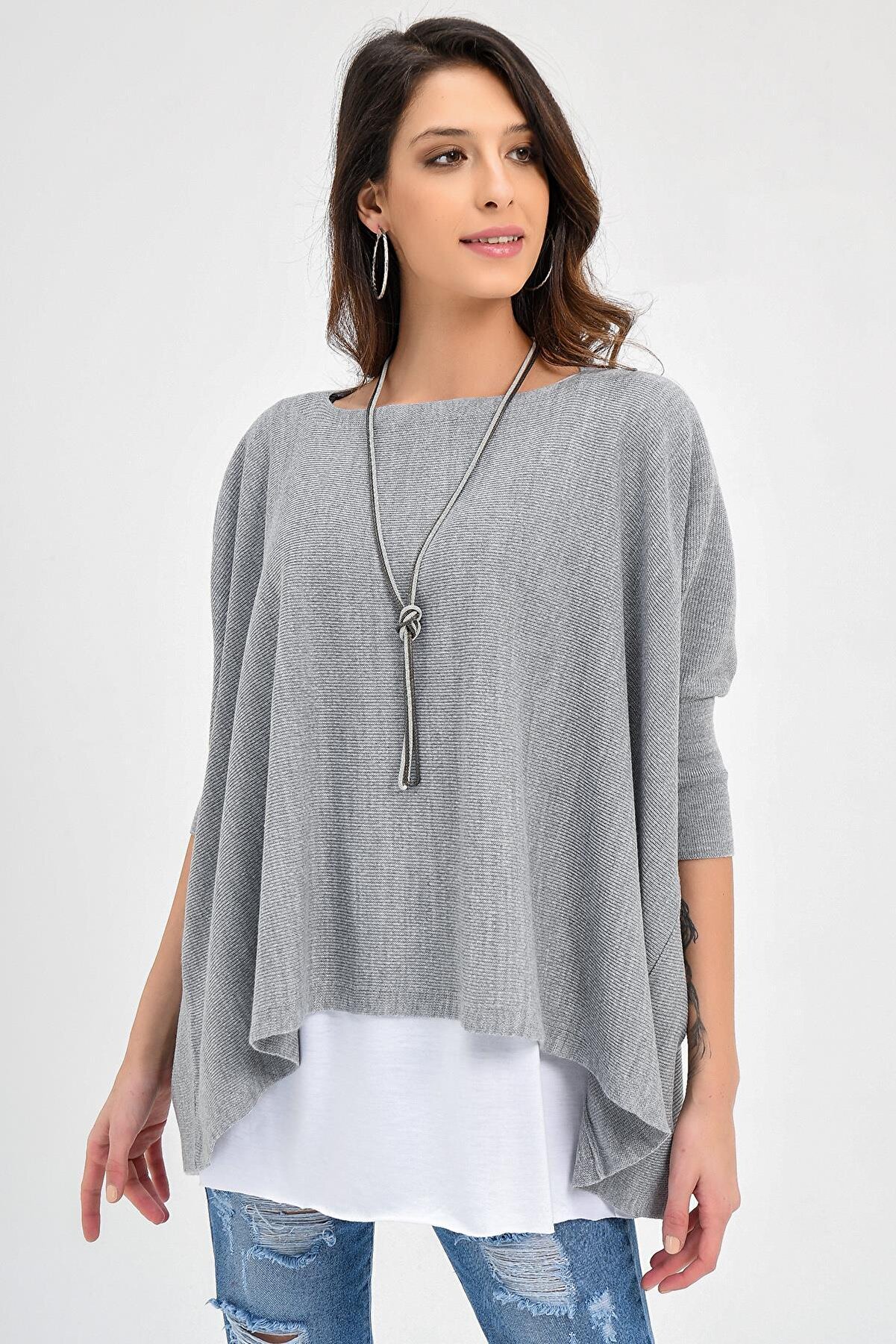 Kadın Triko Panço 20w104