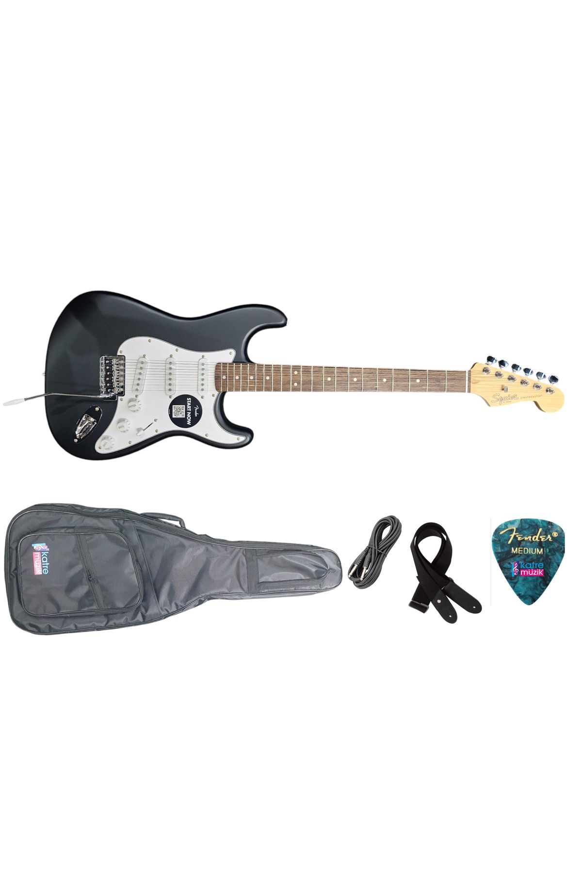 Squier Debut Strat Elektro Gitar (KATRE MÜZİK KILIF, ASKI, PENA,JAK KABLO)