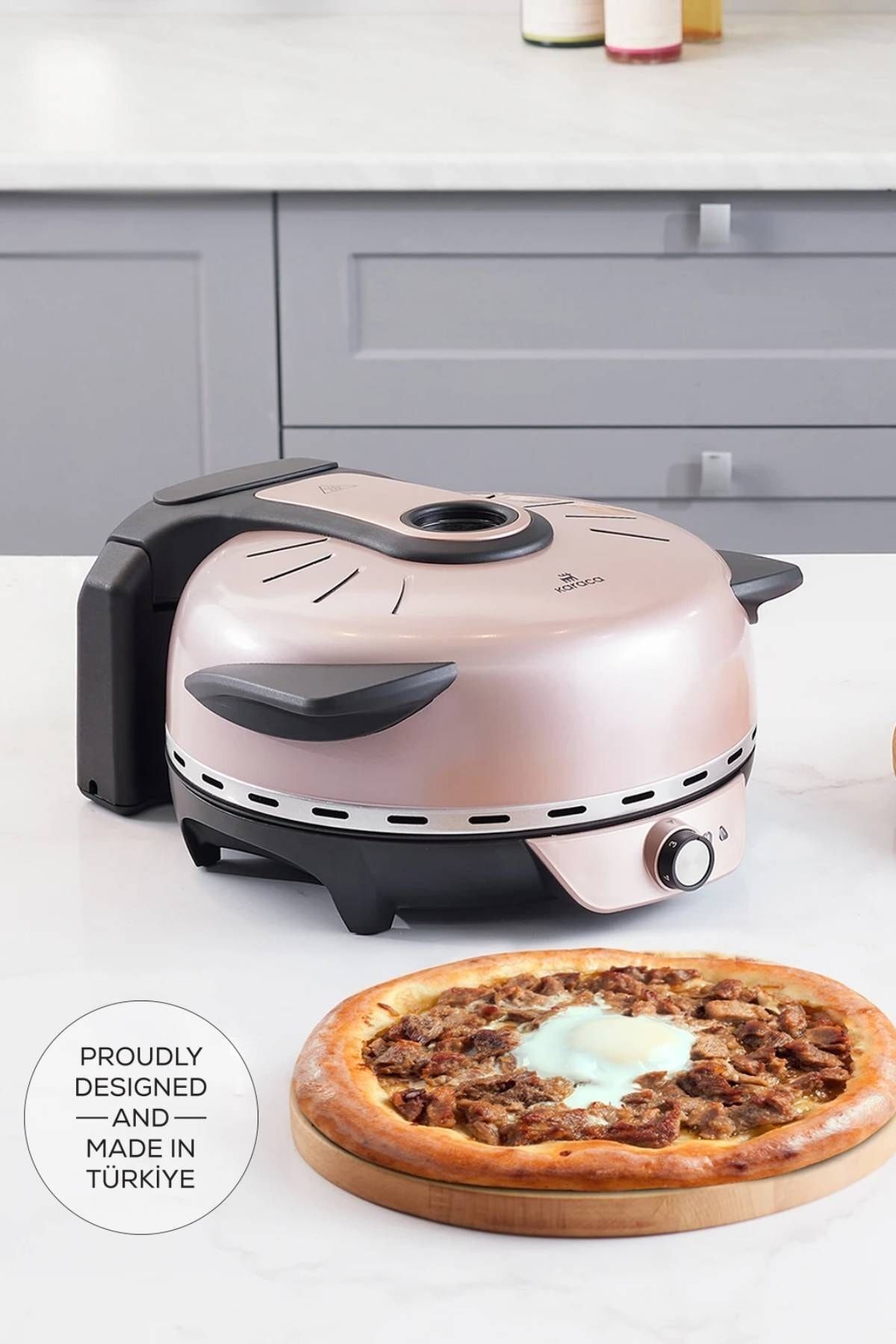 Orginal Gastro 10 In 1 Pizza Ve Lahmacun Makinesi Biodiamond Rosegold New