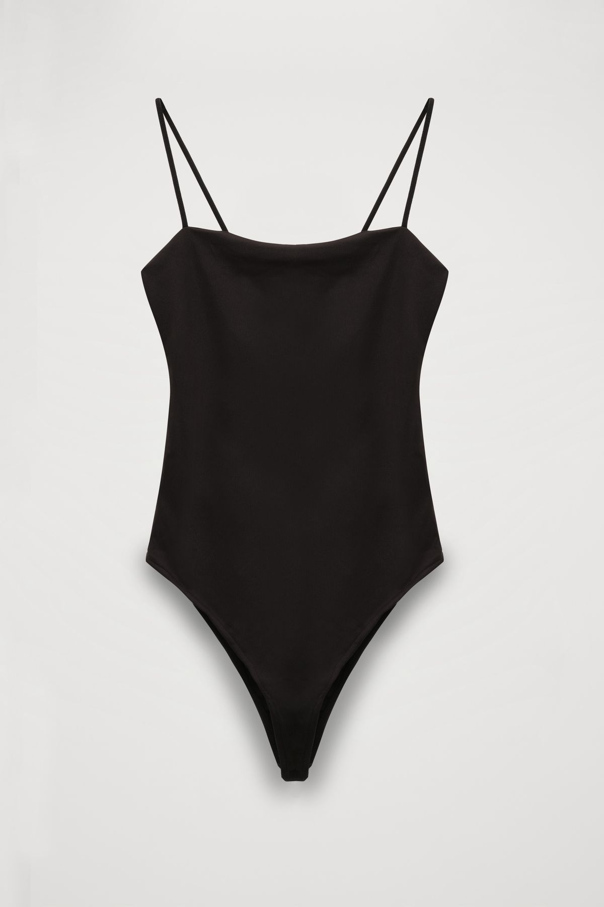 İnce Askılı Bodysuit Siyah