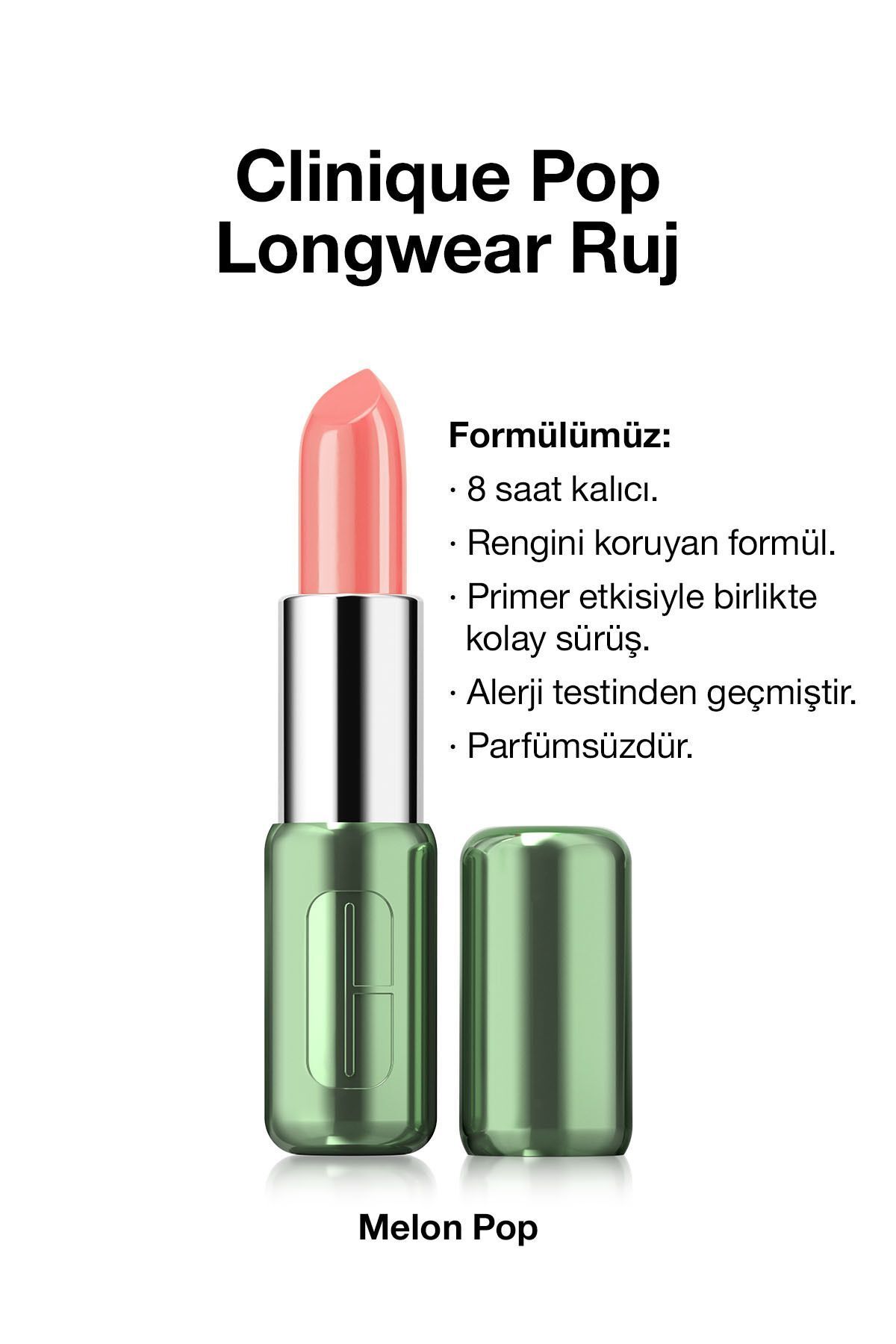 Pop Longwear™ Gün Boyu Kalıcı Ruj - Renk: Melon Pop 3.9g | Parlak Bitiş