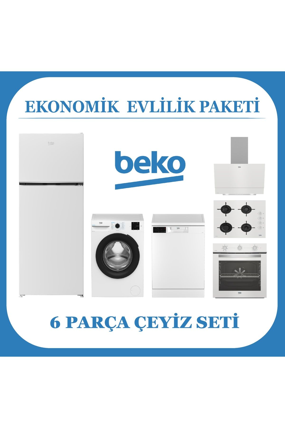 Ekonomik Evlilik Paketi 6 Parça Çeyiz Seti