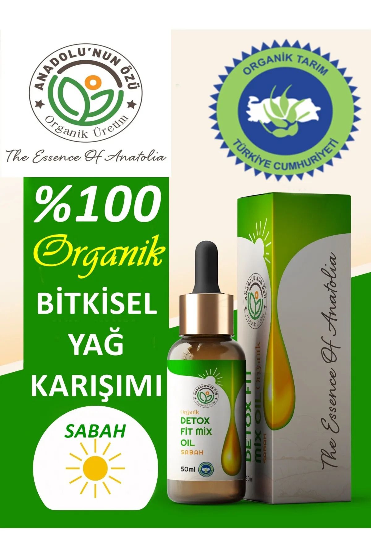 Organik Bitkisel Yağ Karışımı Mix Oil Damla